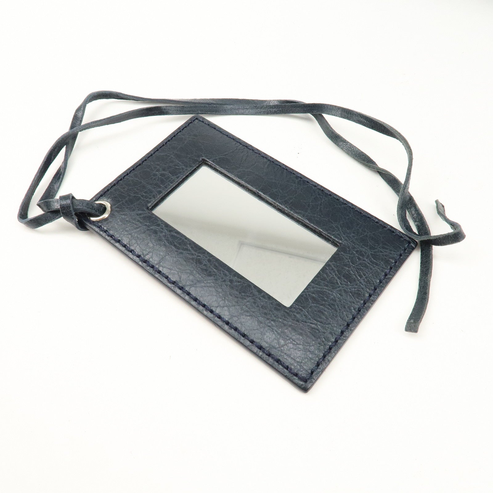 BALENCIAGA The Giant Town Leather 2Way Hand Bag Navy 285434 Used