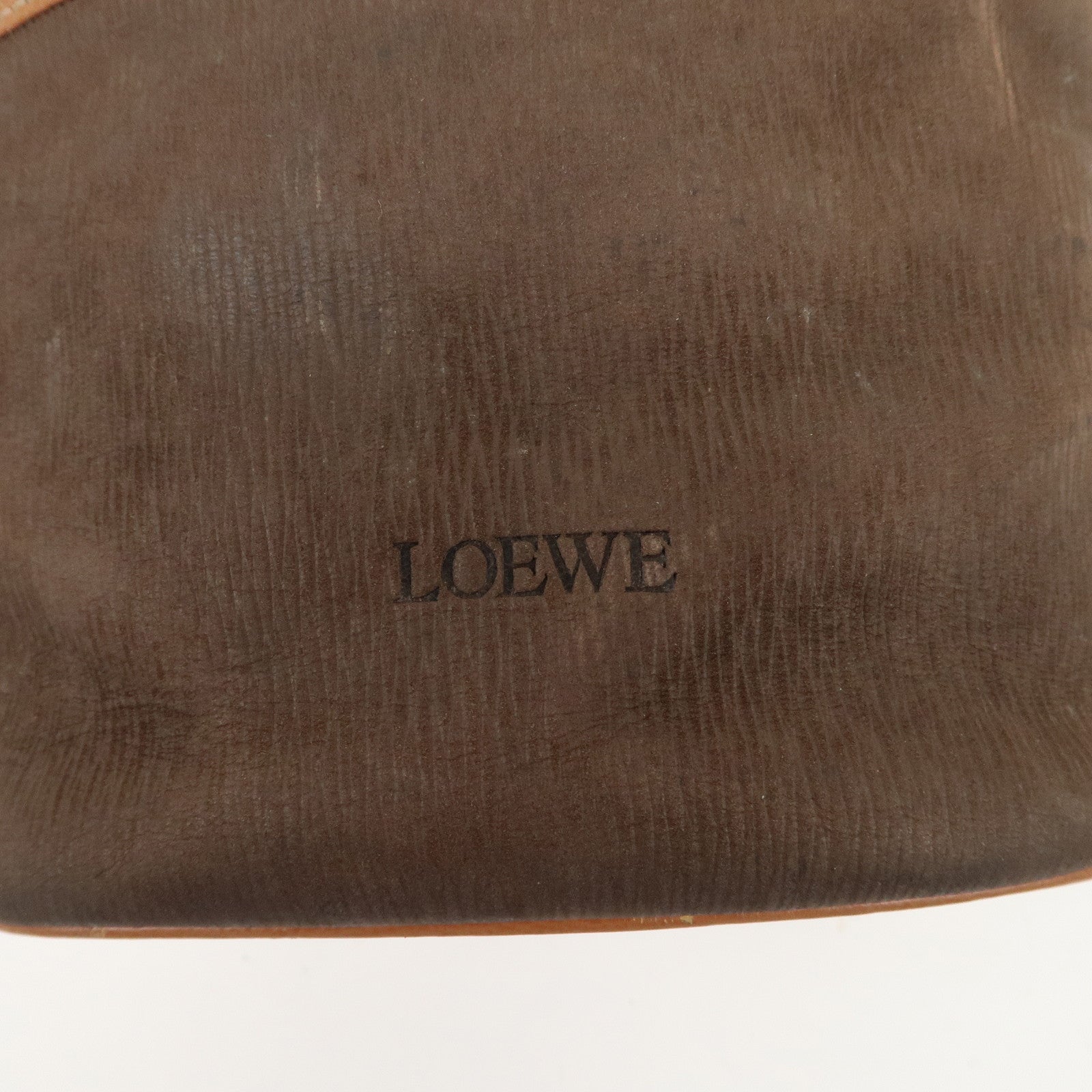 LOEWE Velazquez Suede Leather 2 Way Bag Brown Dark Brown Used