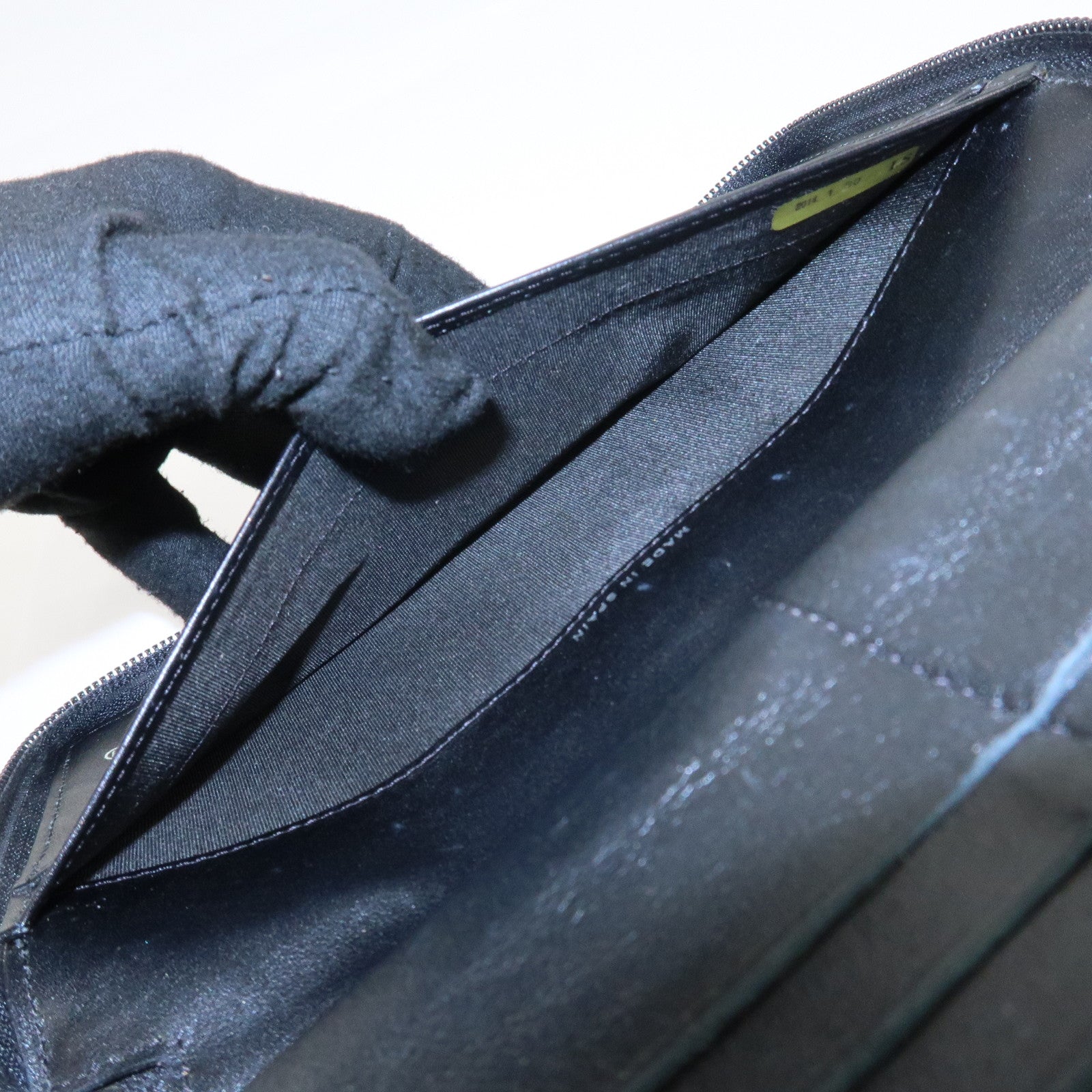 CHANEL COCO Mark Caviar Skin Zippy Long Wallet Black A50071 Used