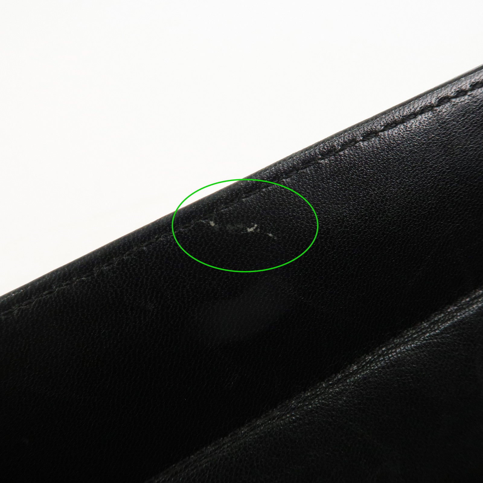 CHANEL COCO Mark Chocolate Bar Lamb Skin Shoulder Bag Black Used