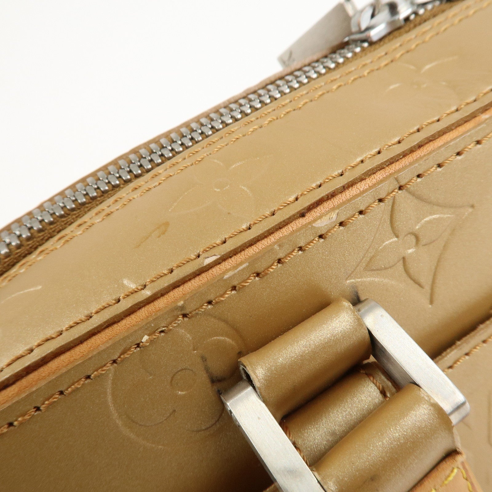 Louis Vuitton Monogram Matte Shelton Hand Bag Ambre M55177 Used