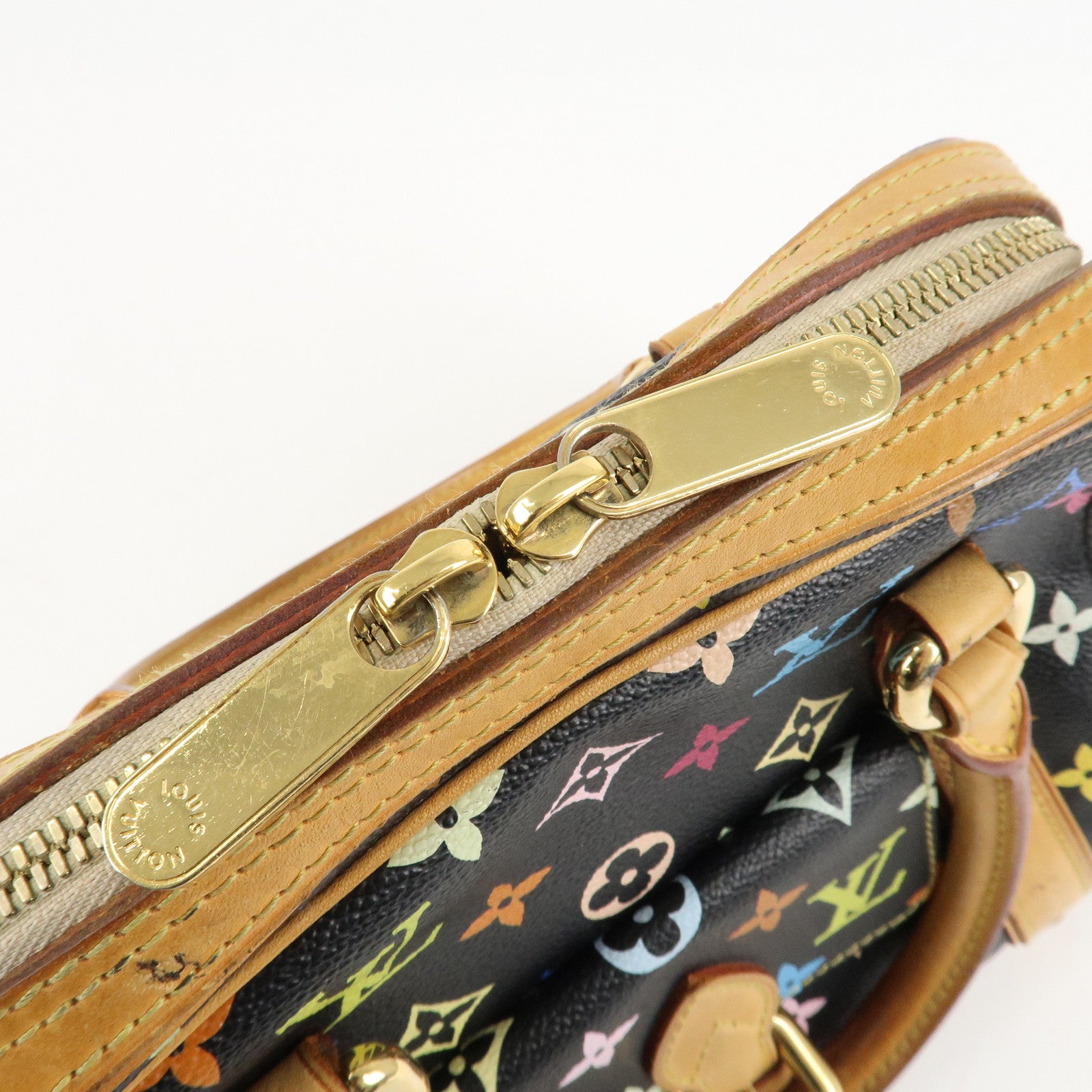 Louis Vuitton Monogram Multicolor Priscilla Hand Bag Noir M40097 Used