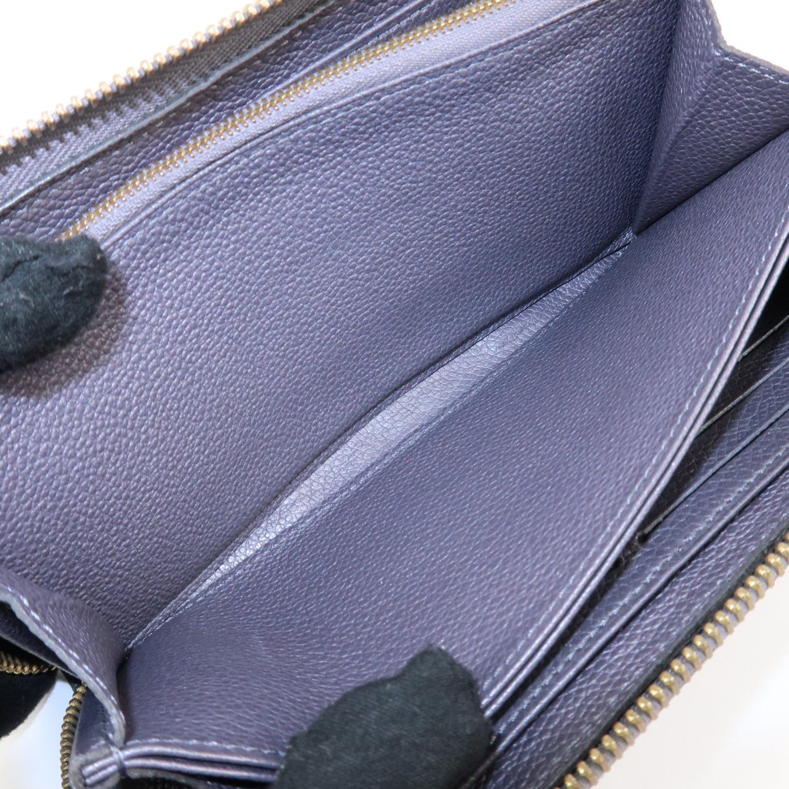 Louis Vuitton Empreinte Zippy Studs Wallet Gris Silver M62209 Used