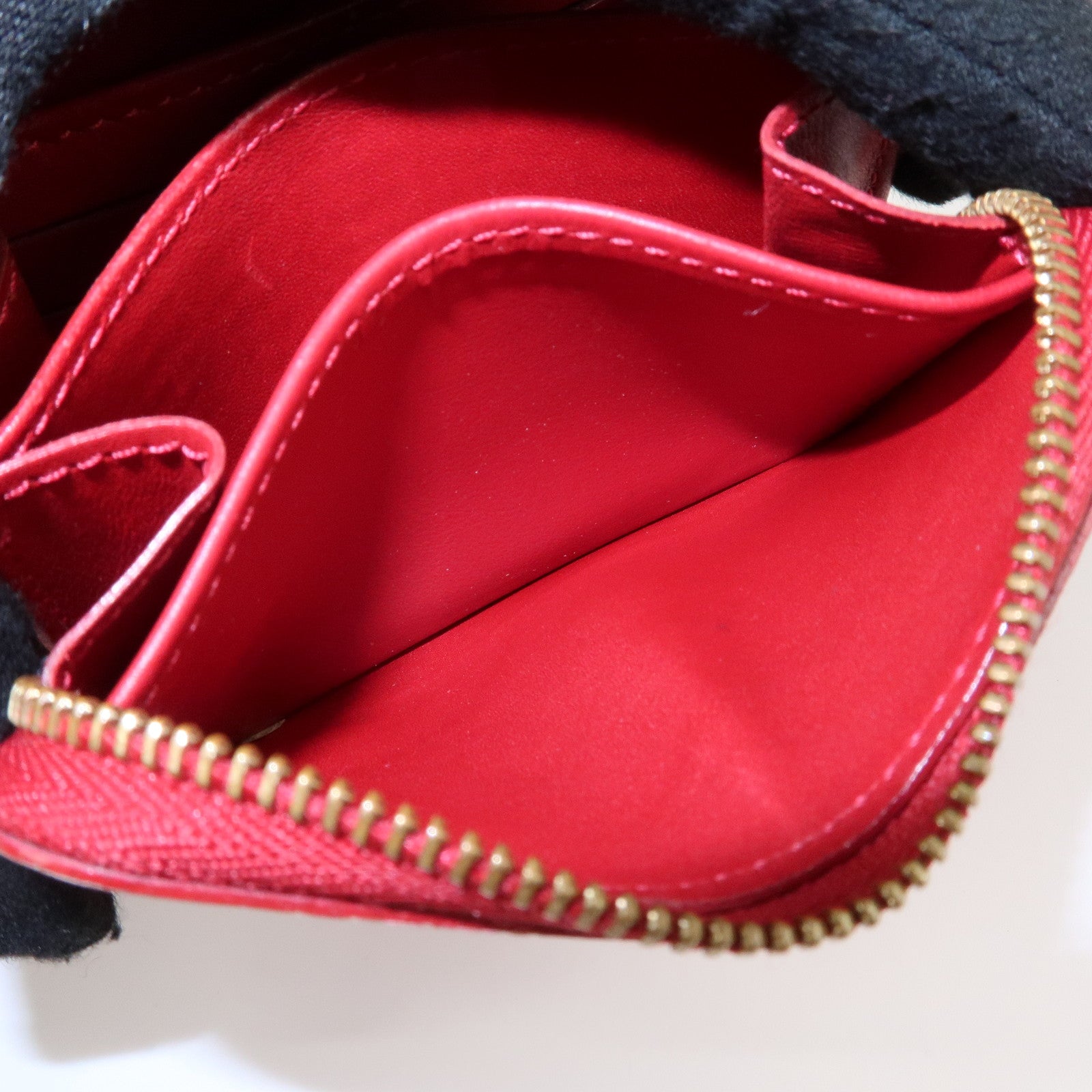 Louis Vuitton Monogram Vernis Zippy Coin Purse M93608 Red Used