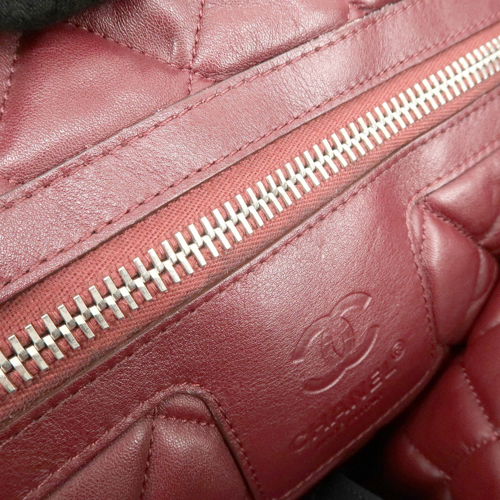 CHANEL COCO Cocoon Lamb Skin Tote Bag Shoulder Bag MM Black A47107 Used