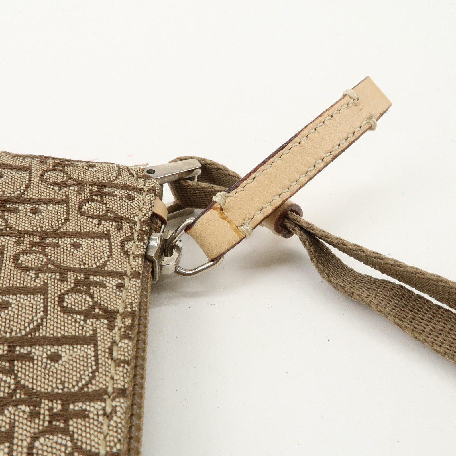 Christian Dior Trotter Canvas Leather Shoulder Bag 02RU 0064 Used
