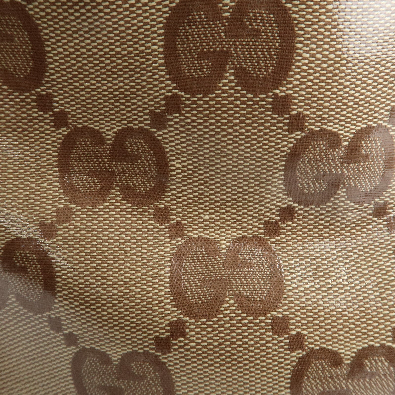 GUCCI GG Crystal Leather Shoulder Bag Hand Bag Brown 257297 Used