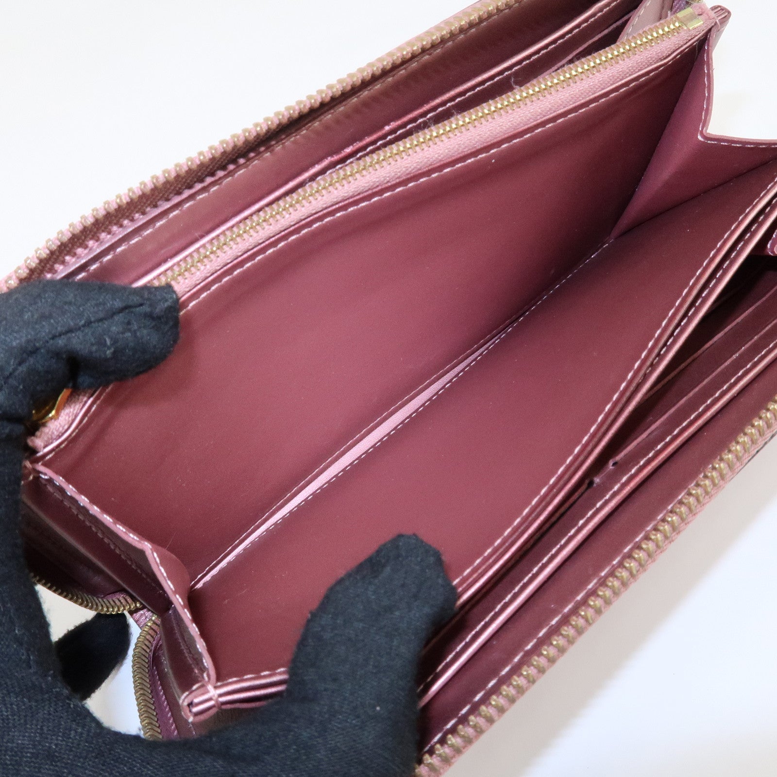 Louis Vuitton Monogram Vernis Zippy Long Wallet Used