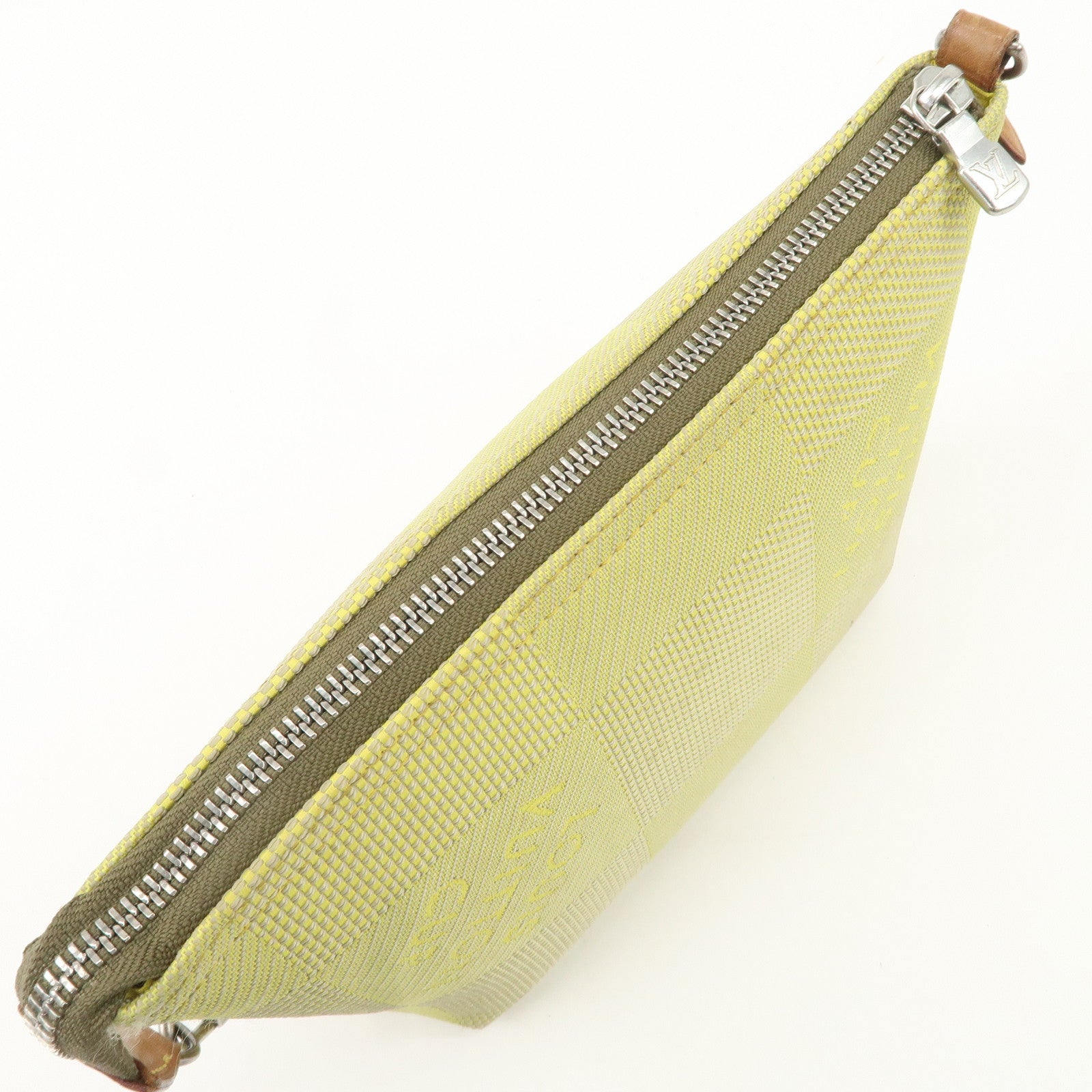Louis Vuitton Damier Geant Volunteer Pouch Lime Yellow Used