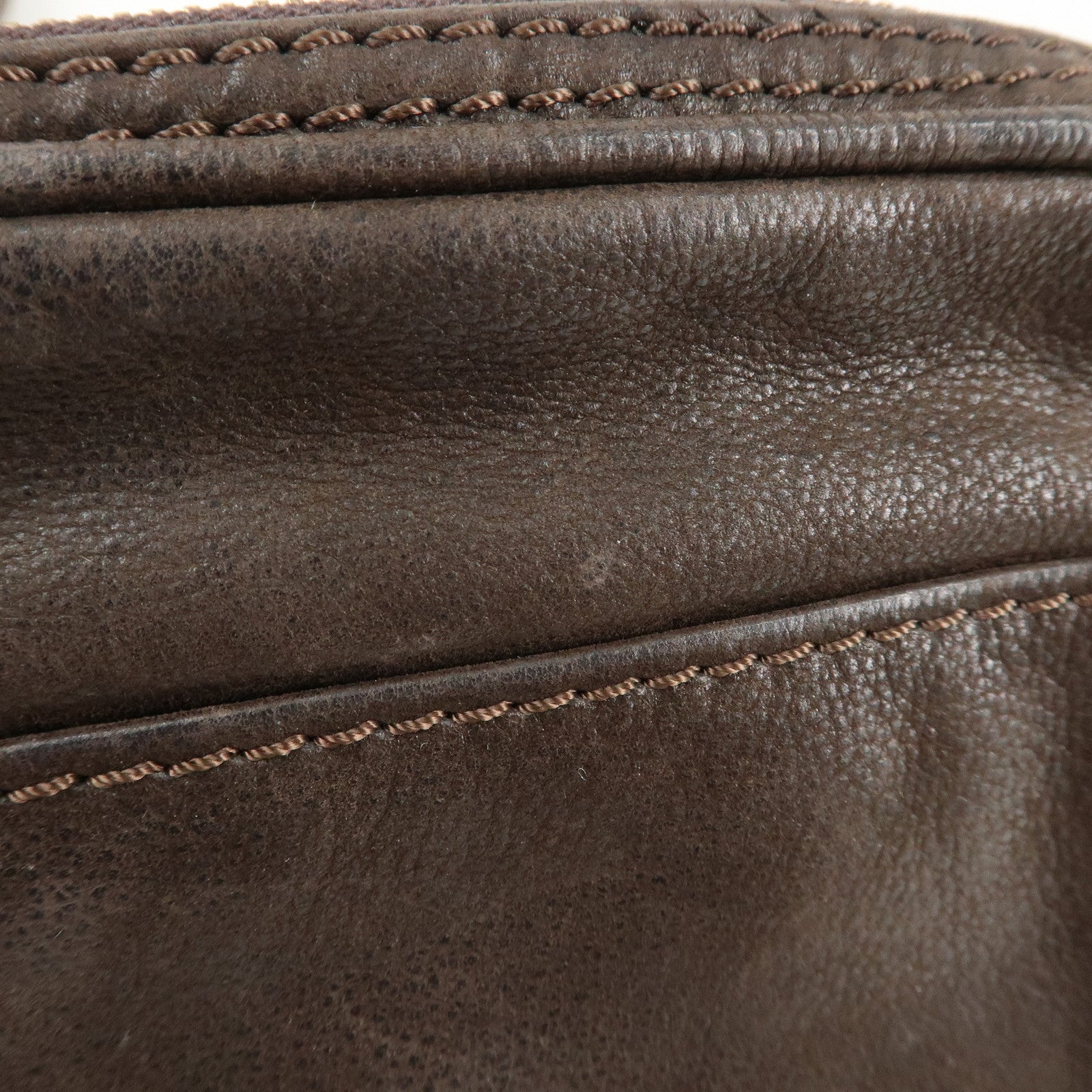 LOEWE Anagram Leather Mini Shoulder Bag Crossbody Bag Brown Used