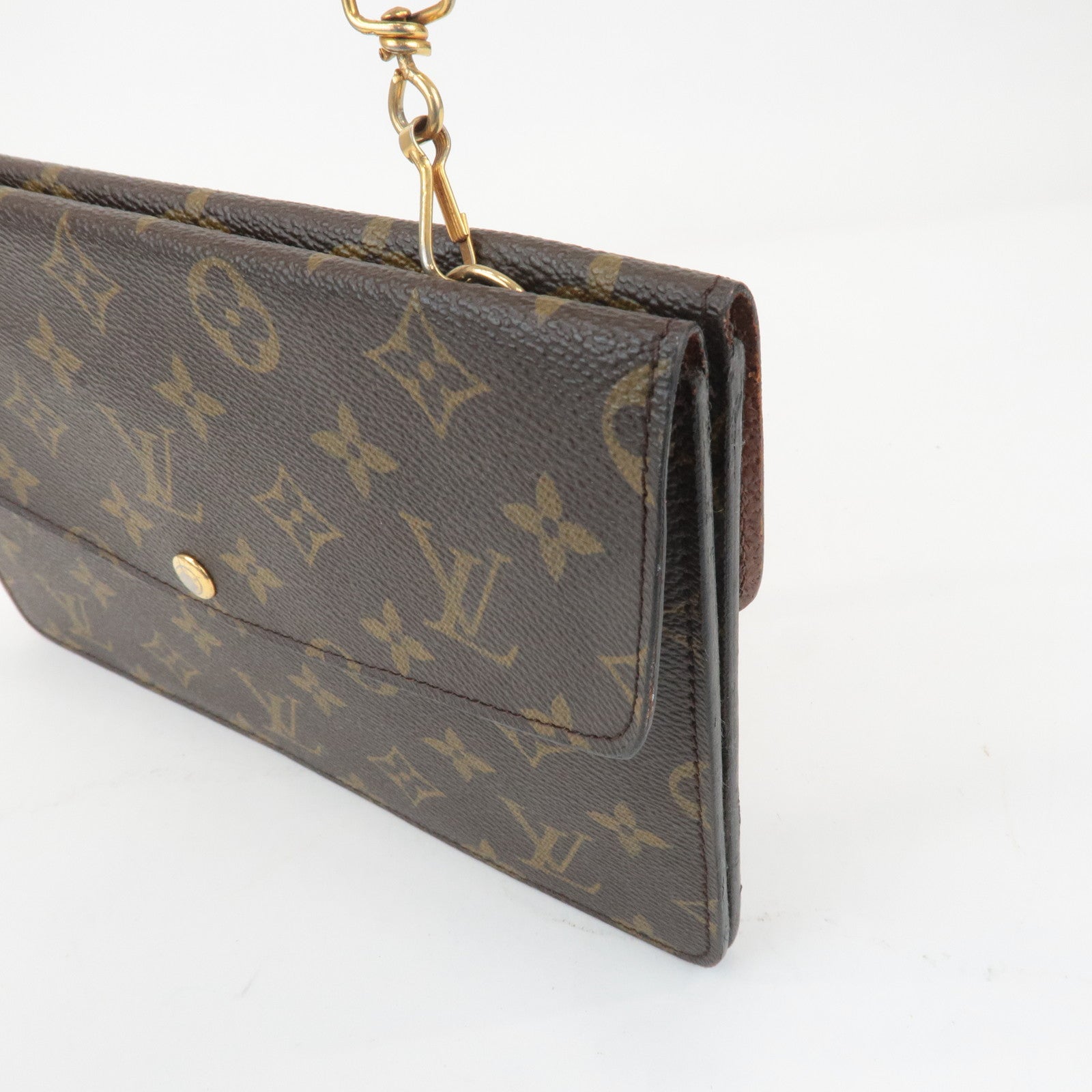 Louis Vuitton Monogram Double Rabat Shoulder Bag Brown M51815 Used