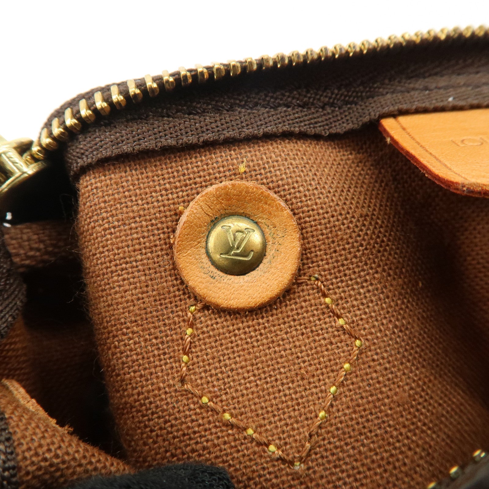 Louis Vuitton Monogram Mini Speedy & Strap Brown M41534 Used