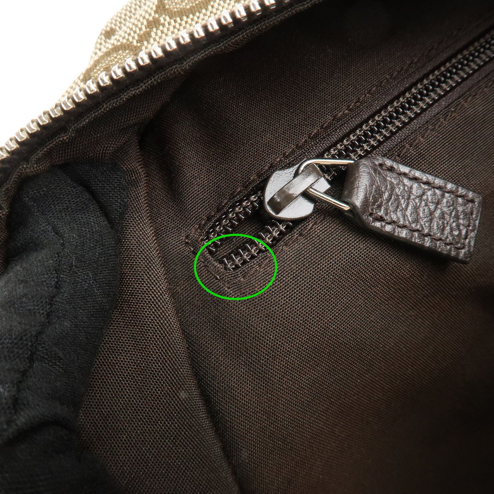 GUCCI GG Canvas Leather Backpack Beige Brown 449906 Used