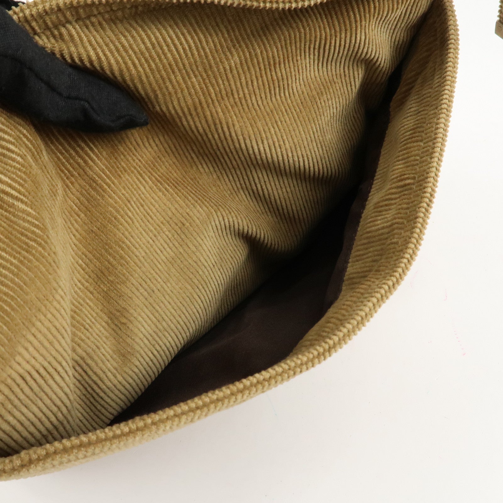 FENDI Corduroy Shoulder Bag Hand Bag Brown 26727 Used