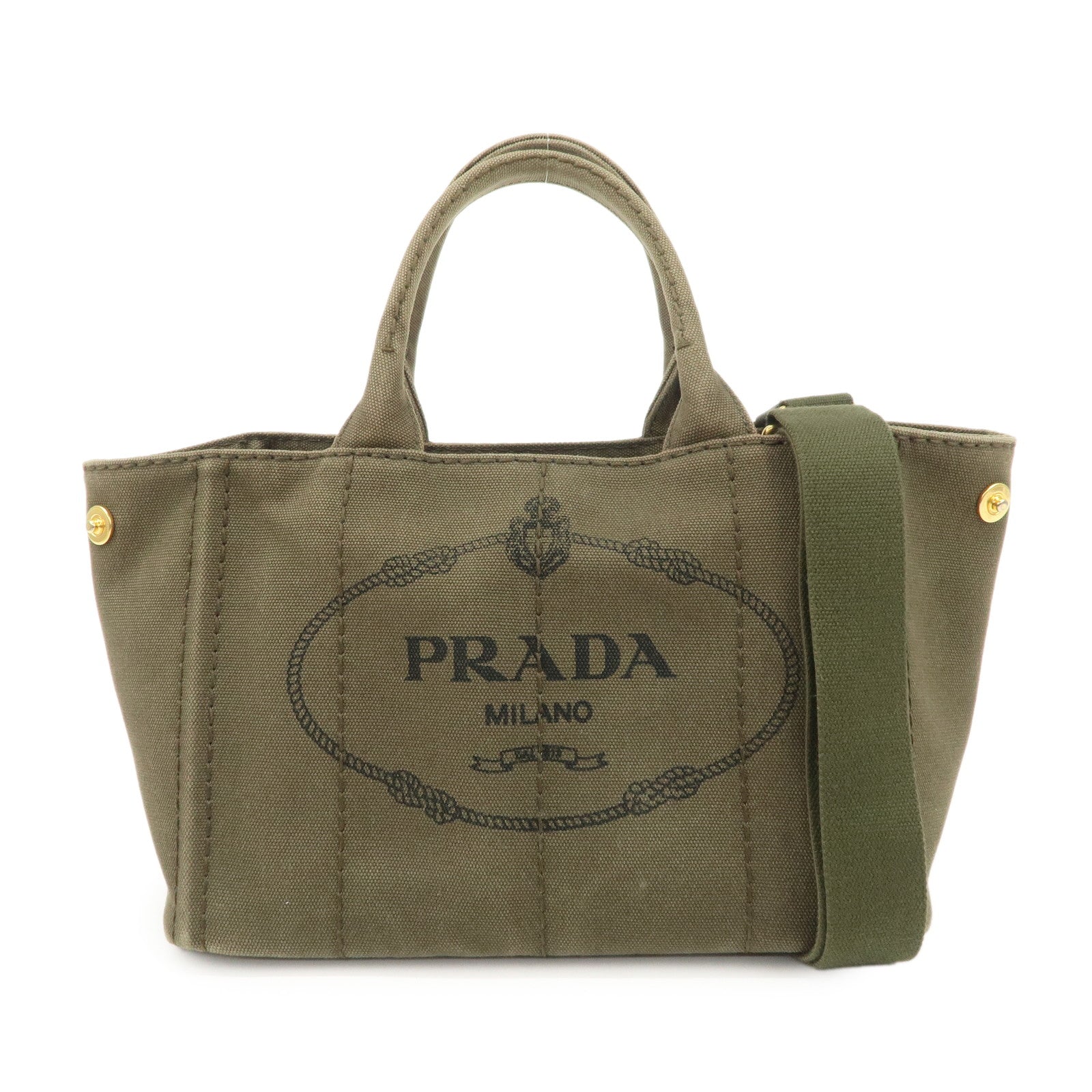 PRADA Canapa Mini Canvas 2WAY Bag Hand Bag Shoulder Bag BN2439G