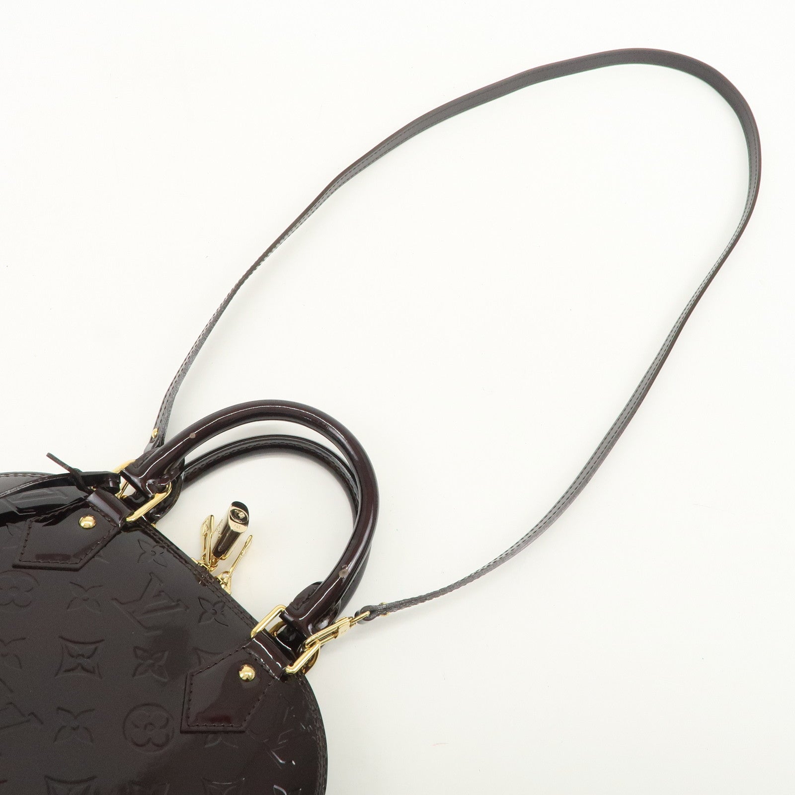 Louis Vuitton Monogram Vernis Alma BB 2Way Bag Amarante M91678