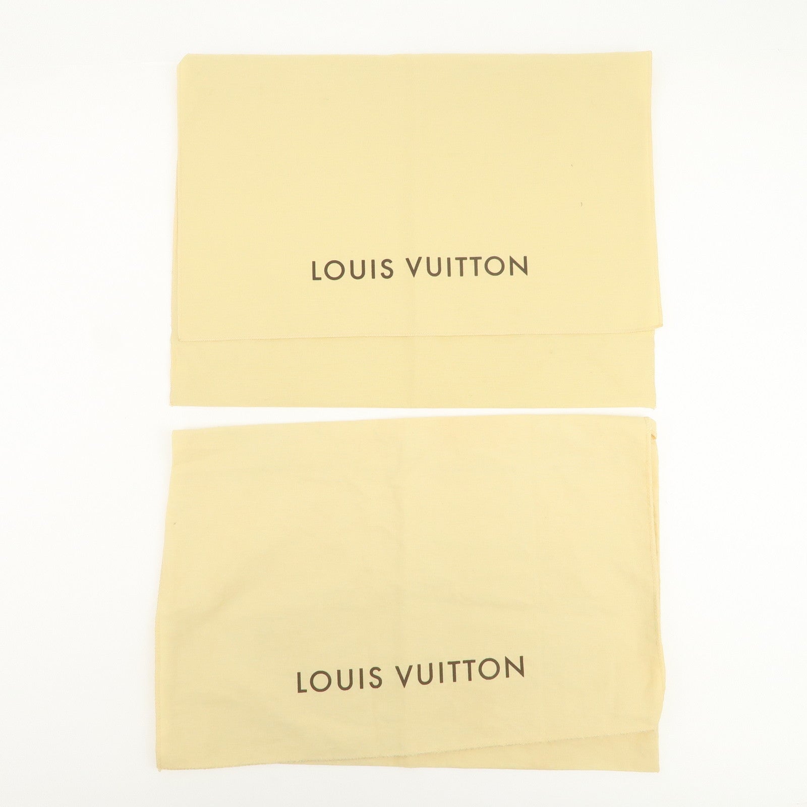 Louis Vuitton Set Of 12 Dust Bag Storage Bag Flap Style Beige