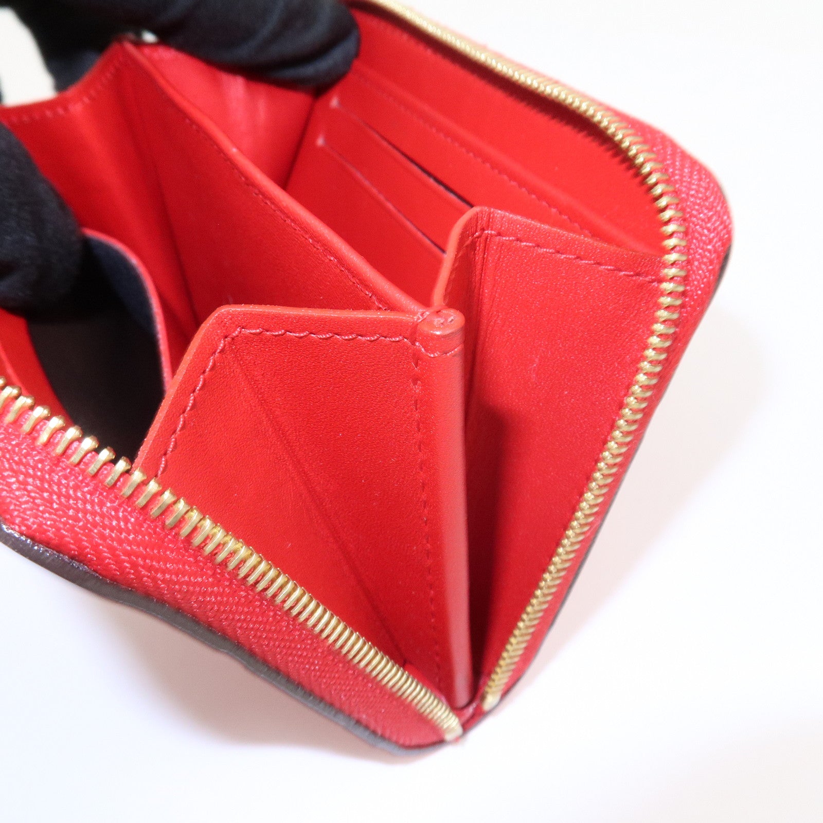 Louis Vuitton Vernis Leather Zippy Coin Purse Wallet Cerise M90202