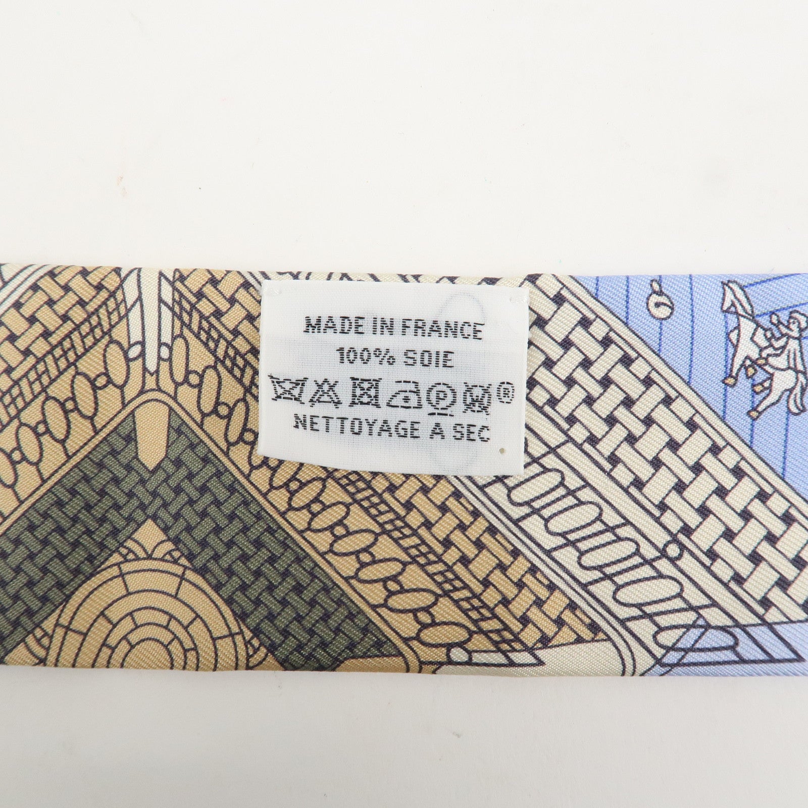 HERMES Silk 100% Twilly OBJETS DE CURIOSITE Scarf Blue Multicolor