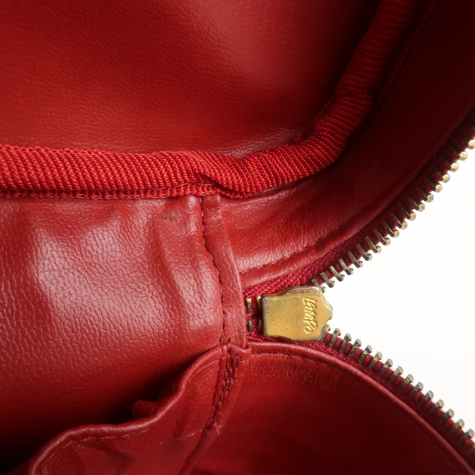 CHANEL COCO Mark Caviarskin Vanity Bag Hand Bag Red A01998