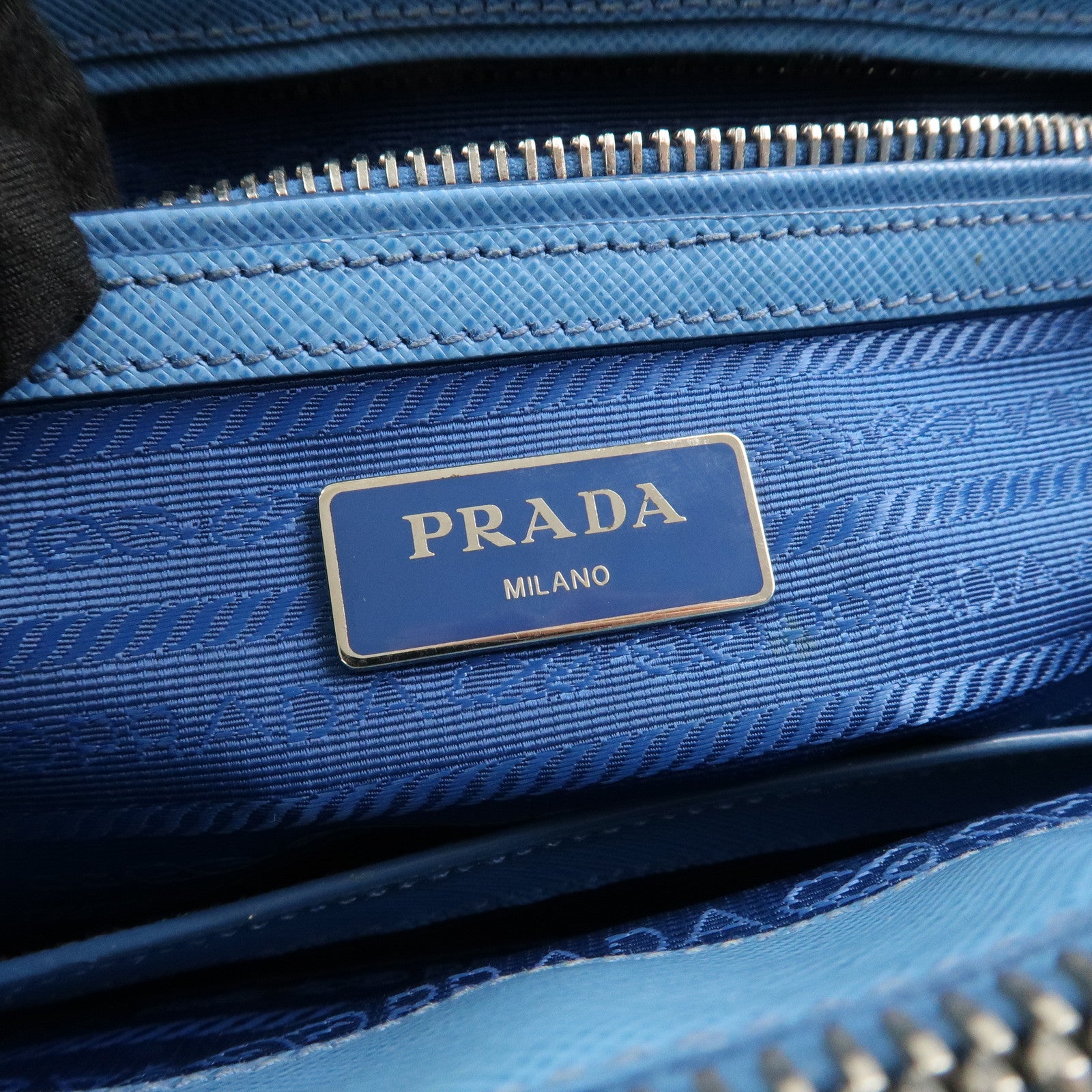 PRADA Traingle Logo Galleria 2Way Shoulder Bag Hand Bag 1BA863
