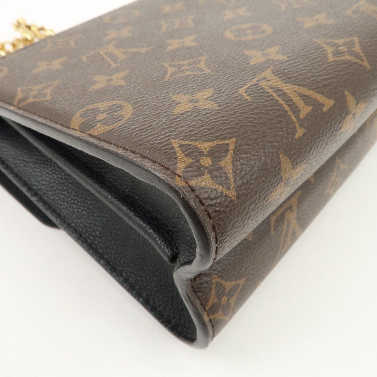 Louis Vuitton Monogram Victoire Chain Shoulder Bag Brown M41730 Used