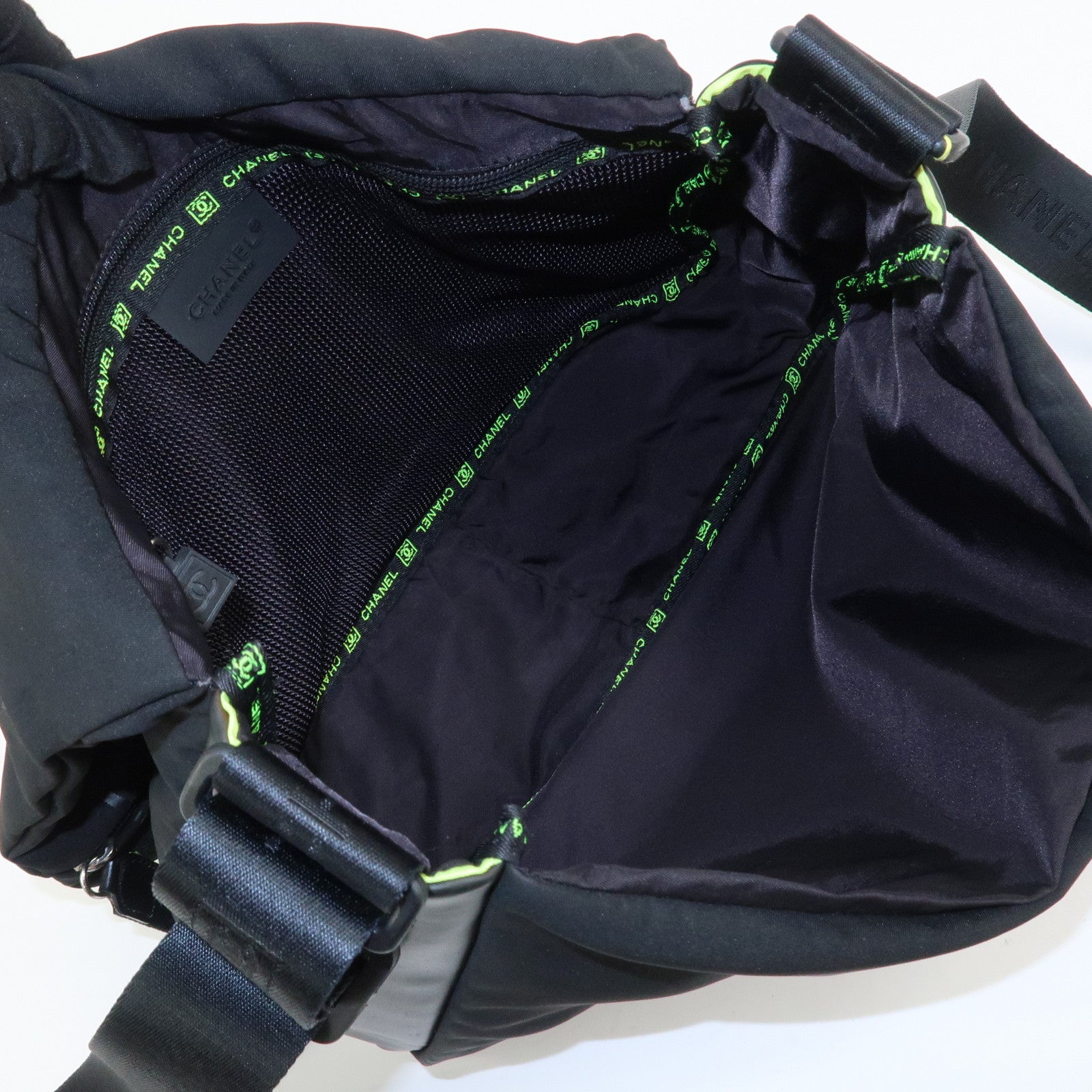 CHANEL Sport Line Nylon Shoulder Bag Messenger Bag Black A26709