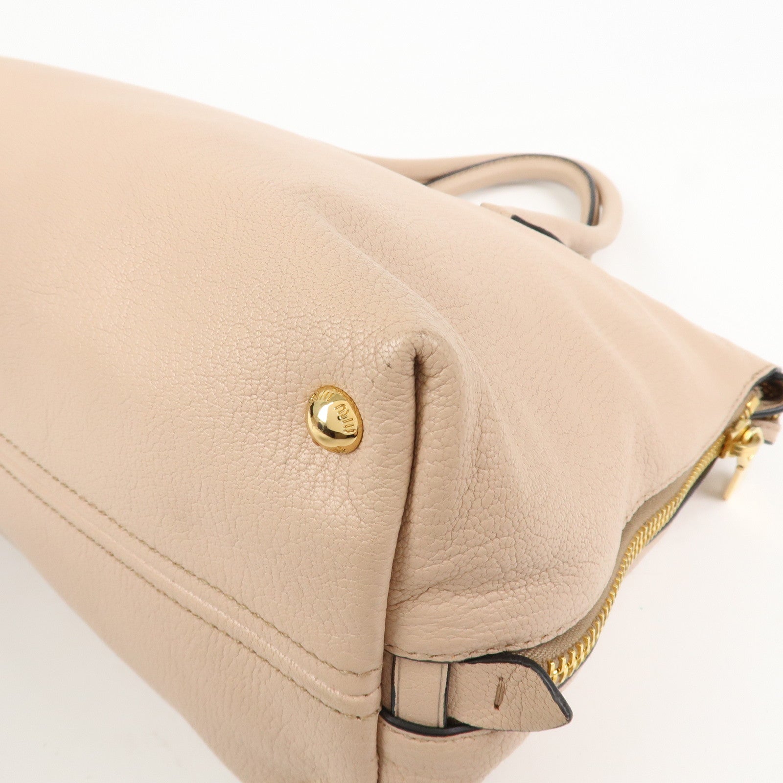 MIU MIU MADRAS 2WAY Bag Hand Bag Shoulder Bag Pink RN1016