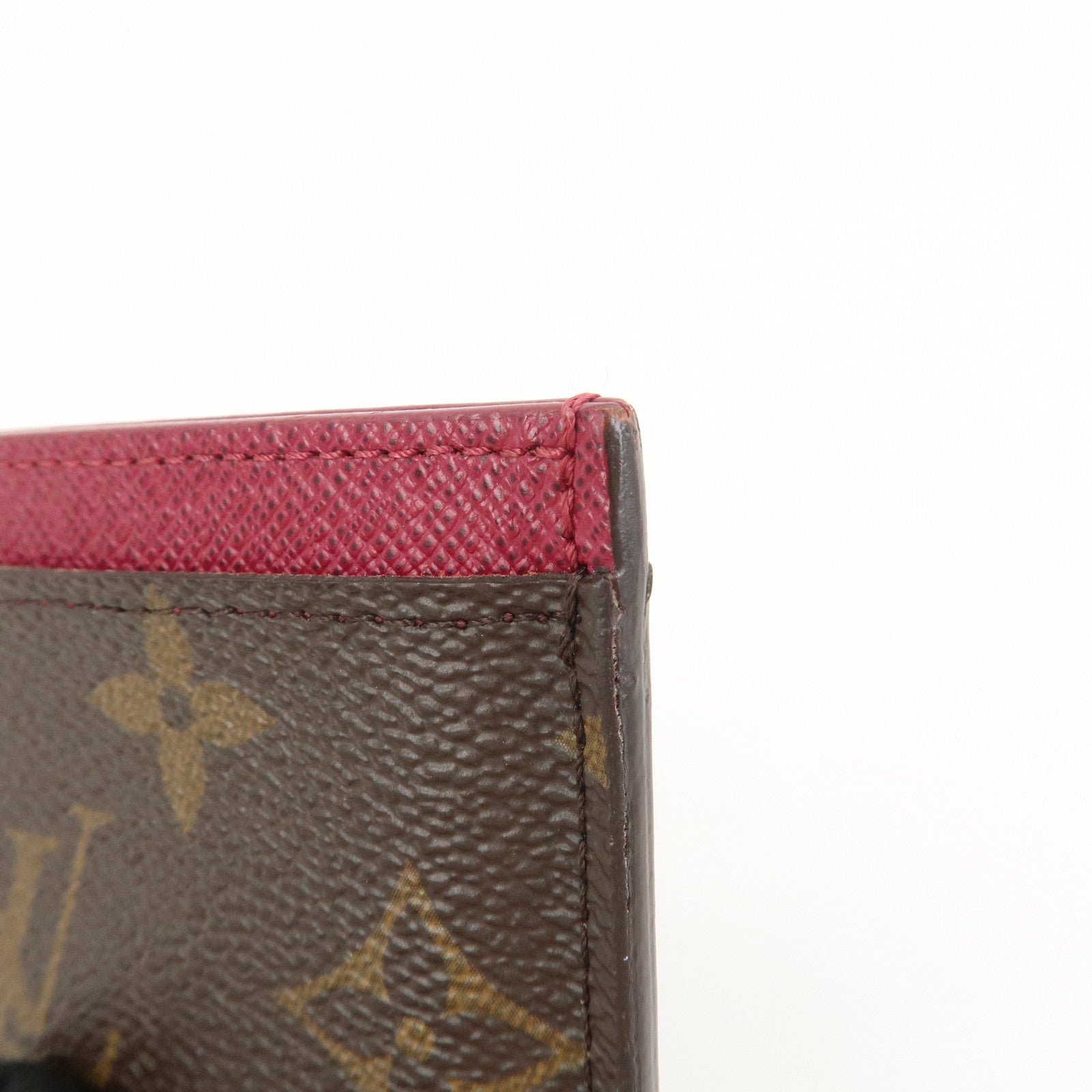 Louis Vuitton Monogram Porte Cartes Simple Card Case Fuchsia M60703