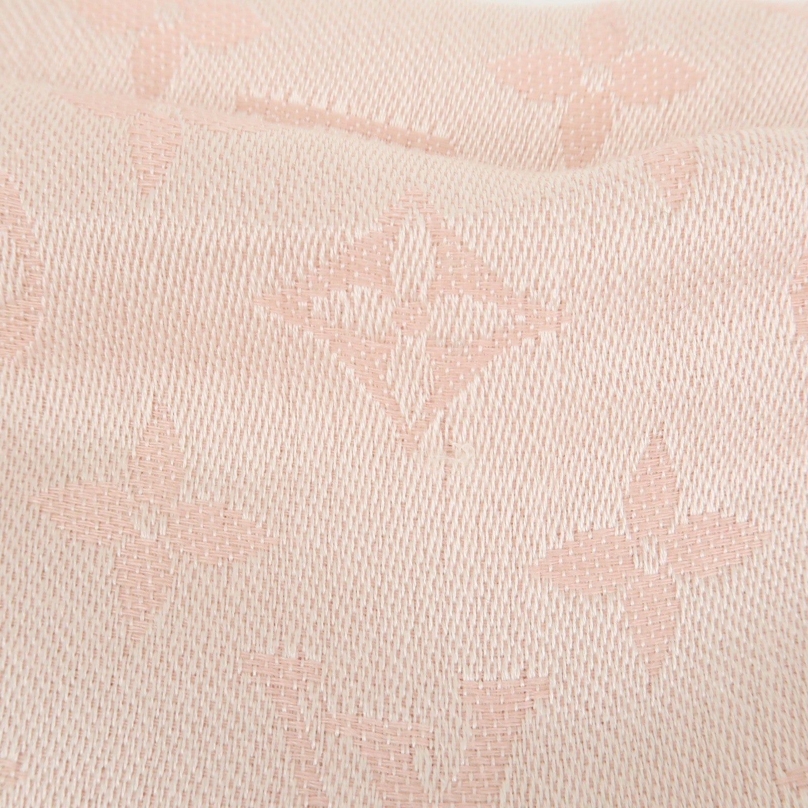 Louis Vuitton Monogram Silk Wook Shawl Scarf Rose Pink M72046