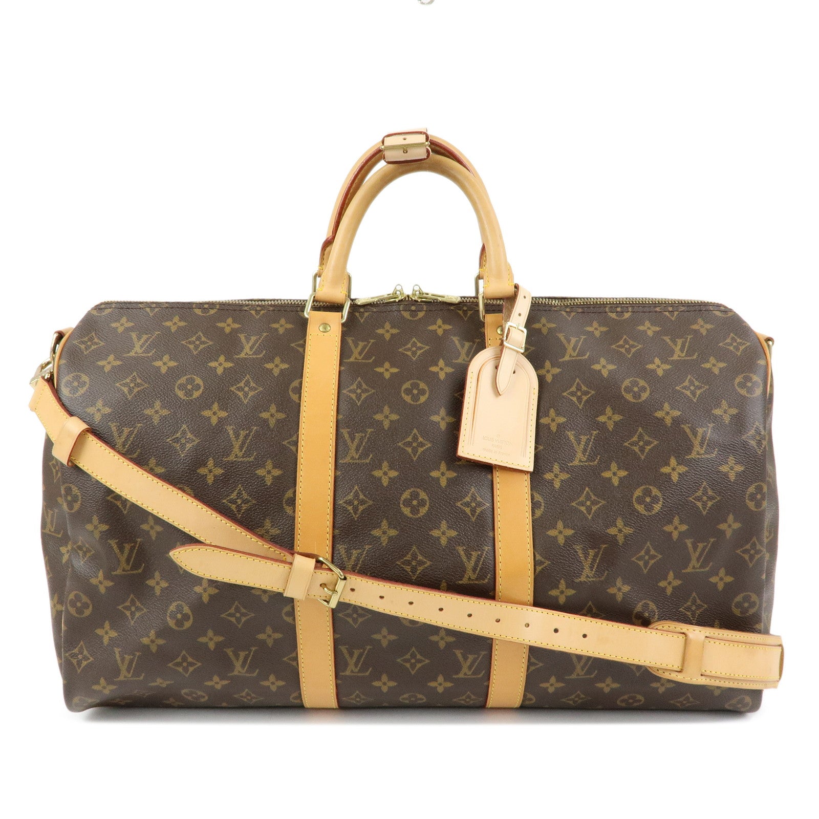 Louis Vuitton Monogram Keep All Bandouliere 50 Boston Bag M41416