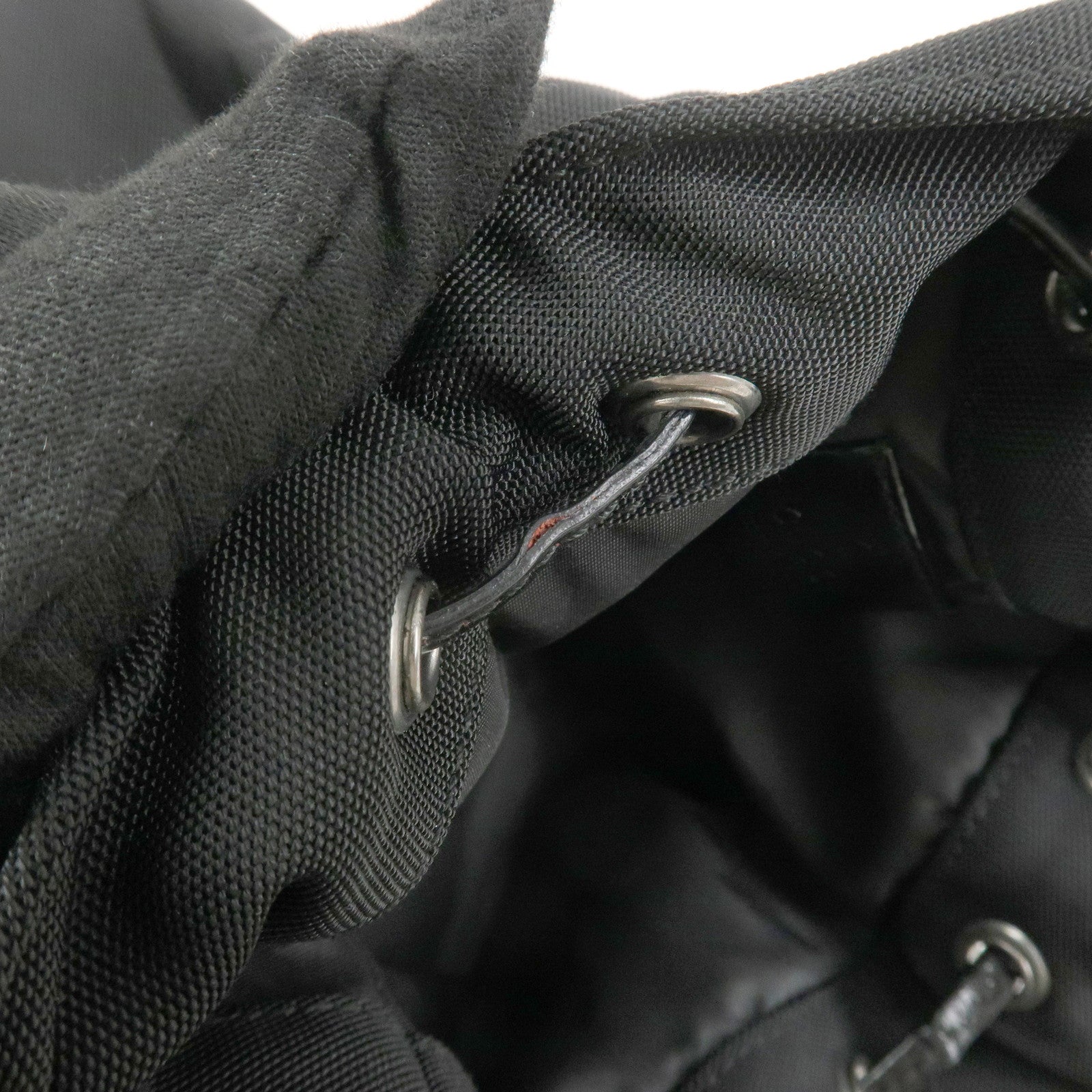 GUCCI Nylon Patent Leather Cosmetic Pouch Hand Bag Black 390・0973