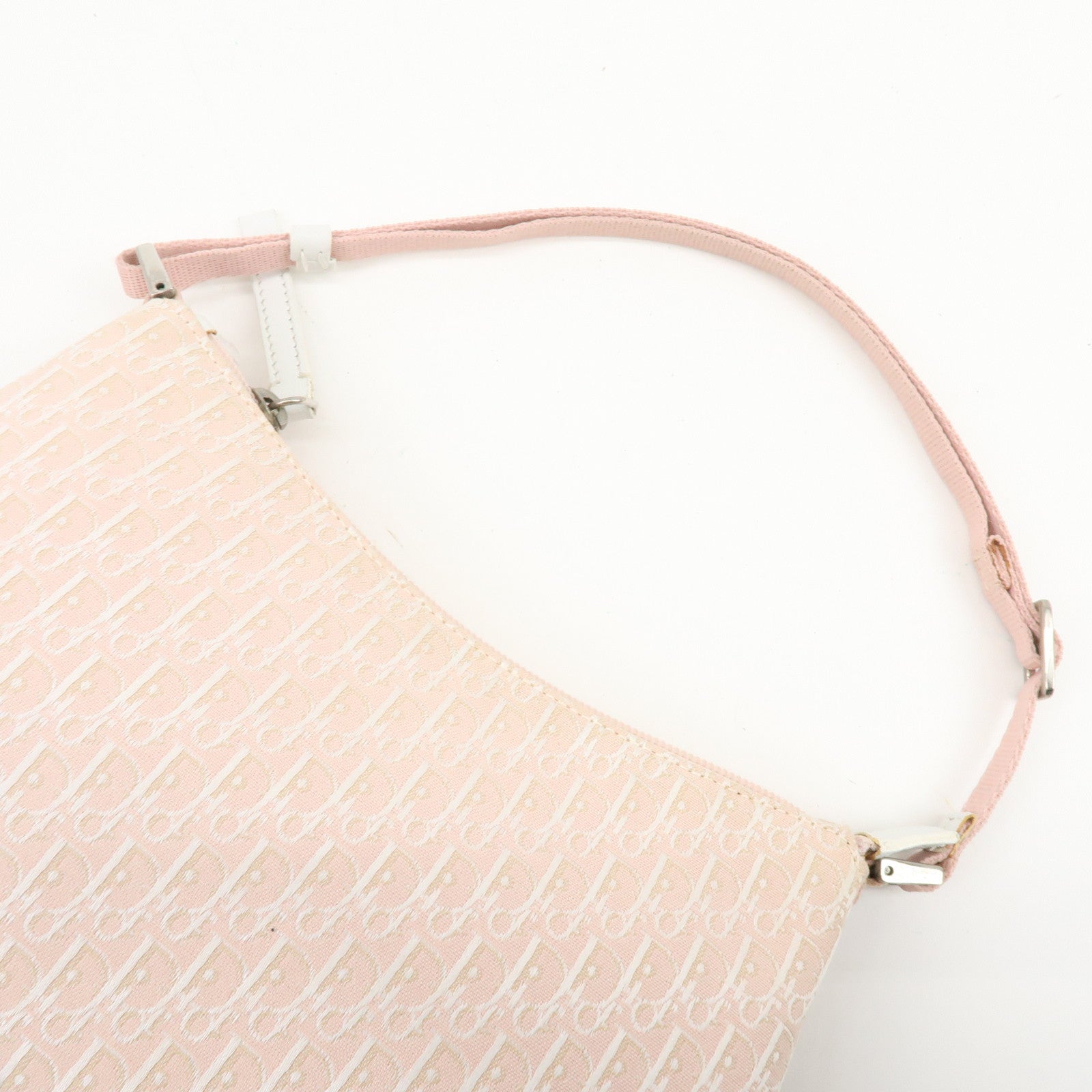 Christian Dior Trotter Canvas Leather Shoulder Bag Hand Bag Pink