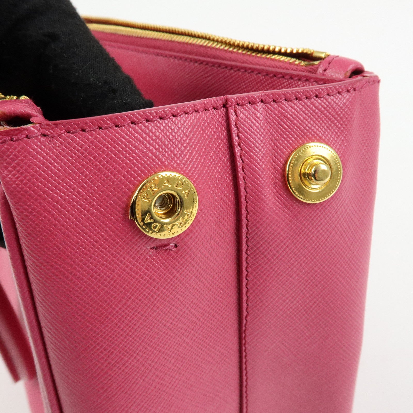 PRADA Triangle Logo Saffiano Leather 2Way Hand Bag Pink BN1801