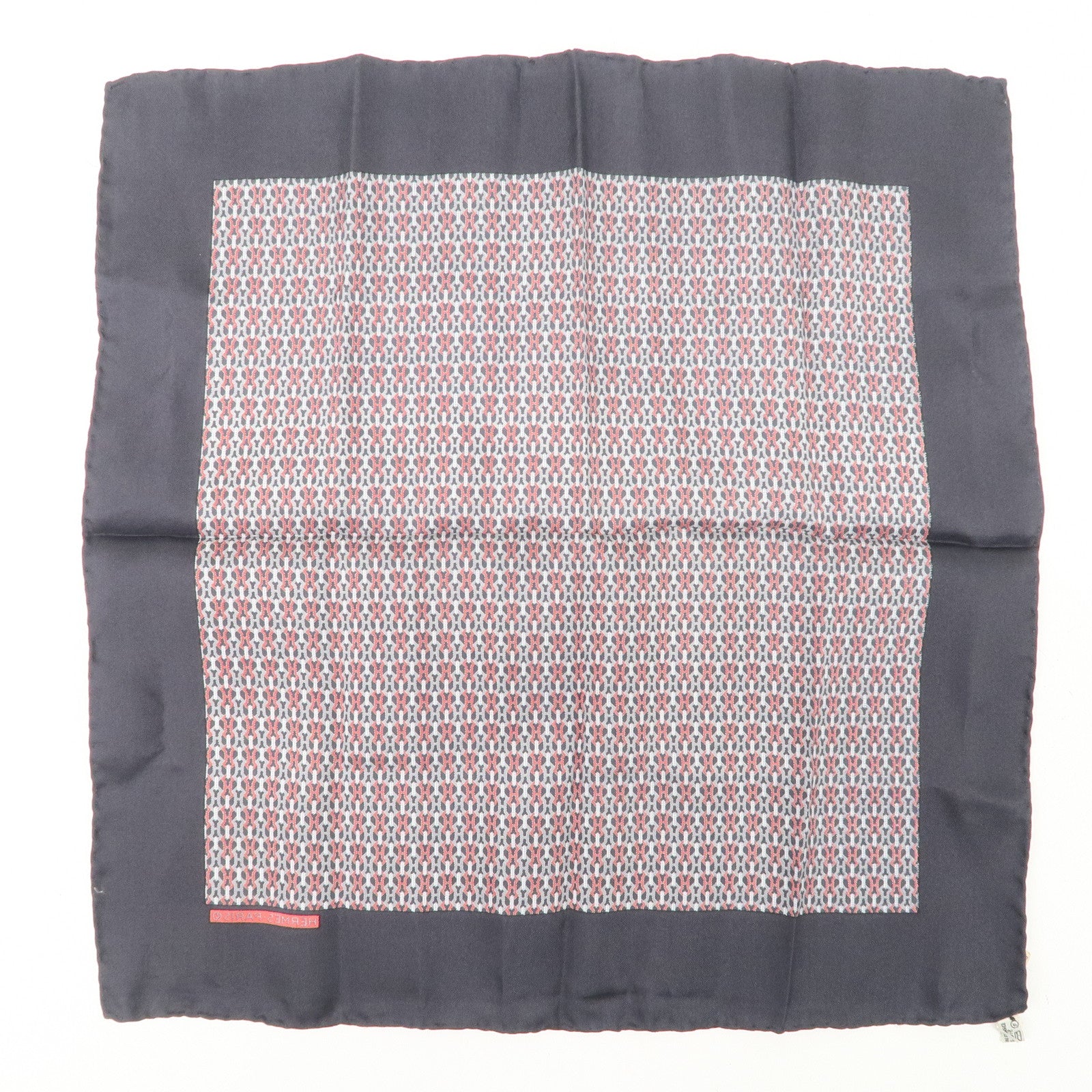 HERMES Carre 40 Silk 100% Scarf Petit Carre Mini Scarf Black