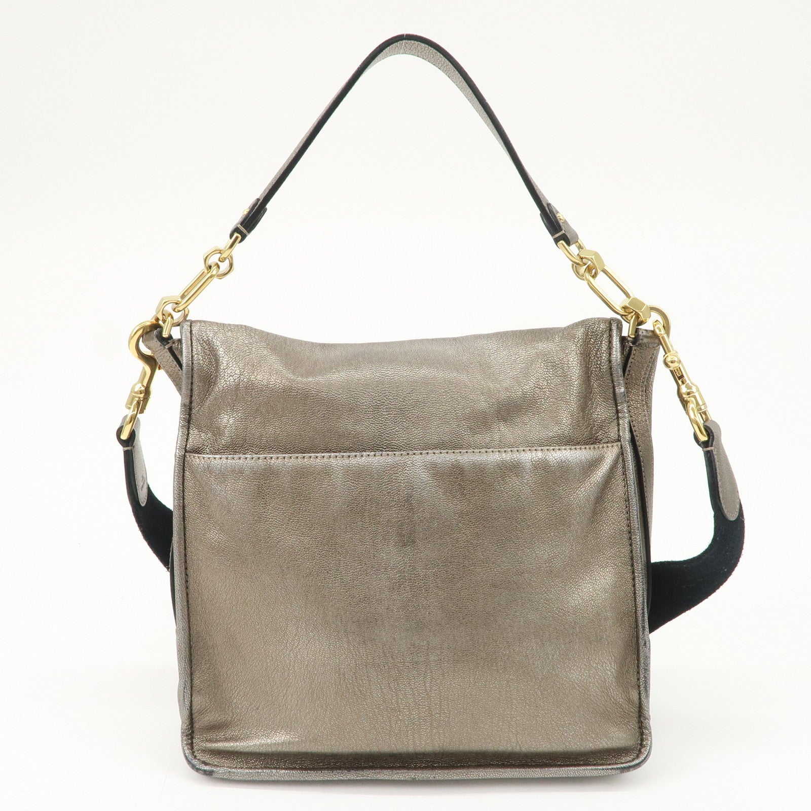 LOEWE Anagram Maia Logo Leather 2Way Bag Shoulder Bag Hand Bag Gold