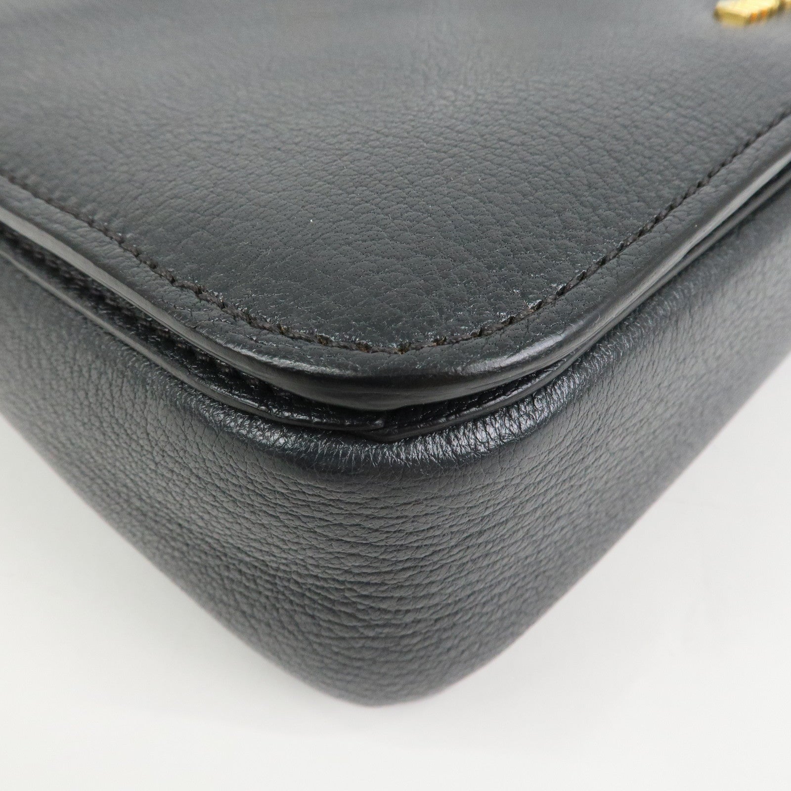 MIU MIU MADRAS Leather 2Way Bag Hand Bag Shoulder Bag Grey