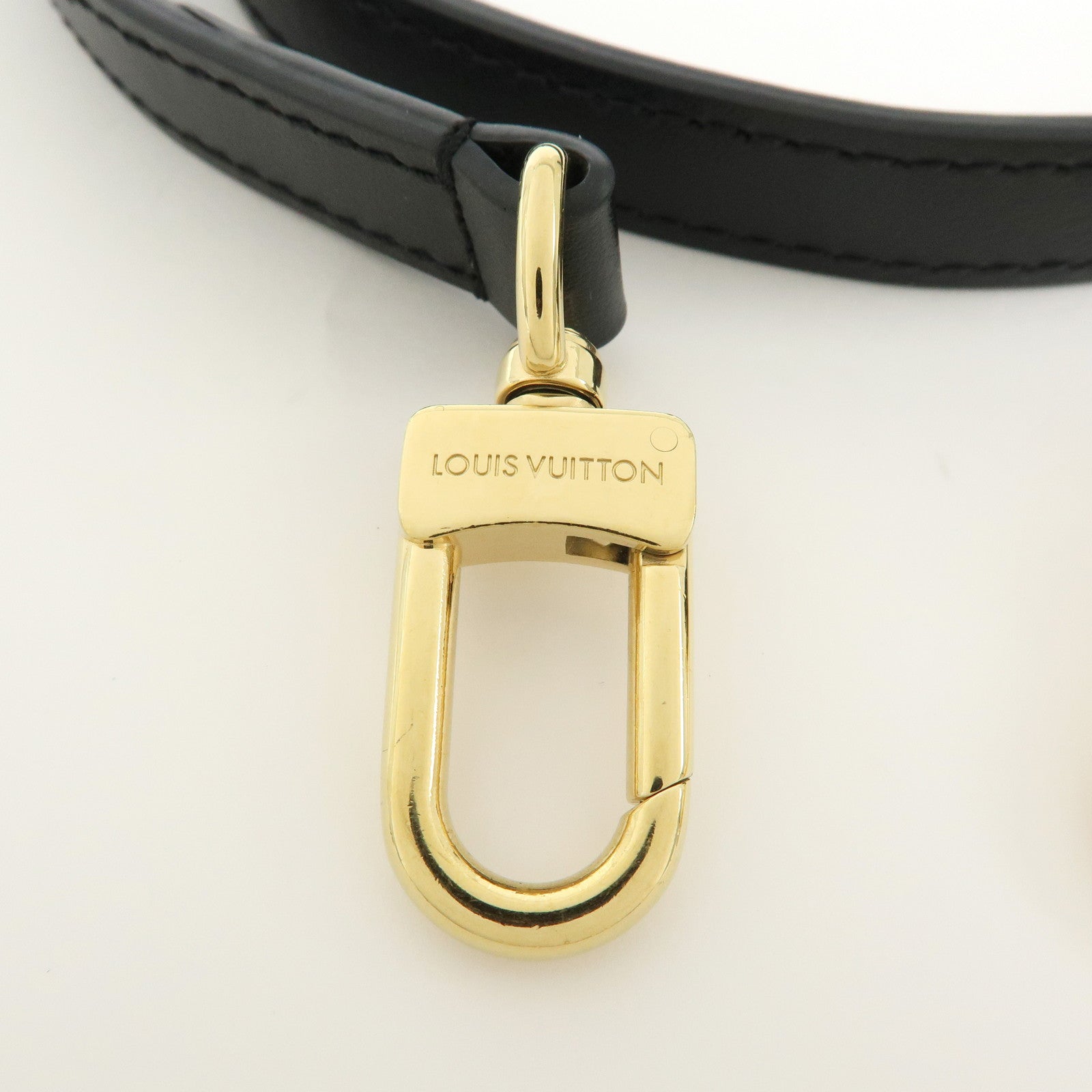 Louis Vuitton Leather Adjustable Shoulder Strap 120cm 1.5cm Black