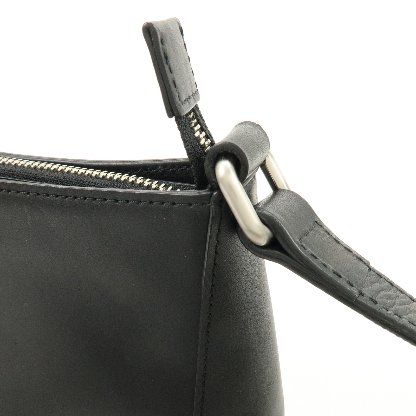 BURBERRY Logo Leather Shoulder Bag Crossbody Bag Black