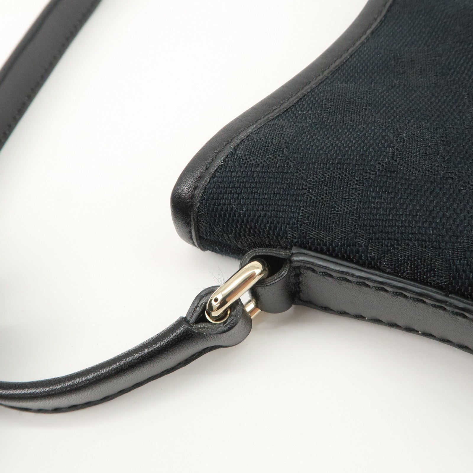 GUCCI Interlocking G GG Monogram Canvas Leather Shoulder Bag 169947