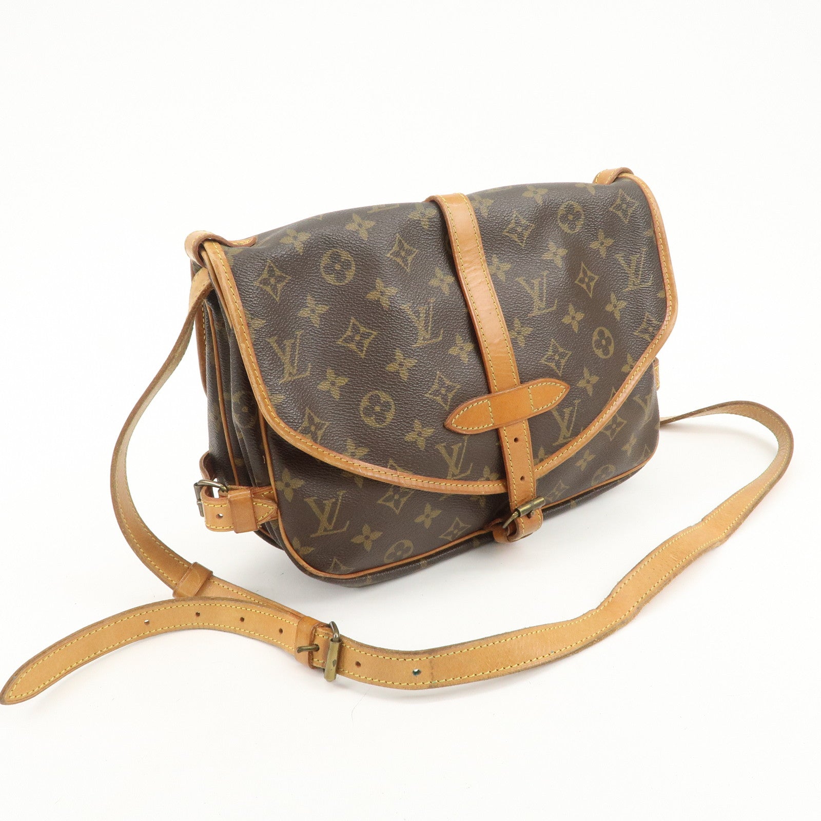 Louis Vuitton Monogram Saumur 30 Shoulder Bag Brown M42256