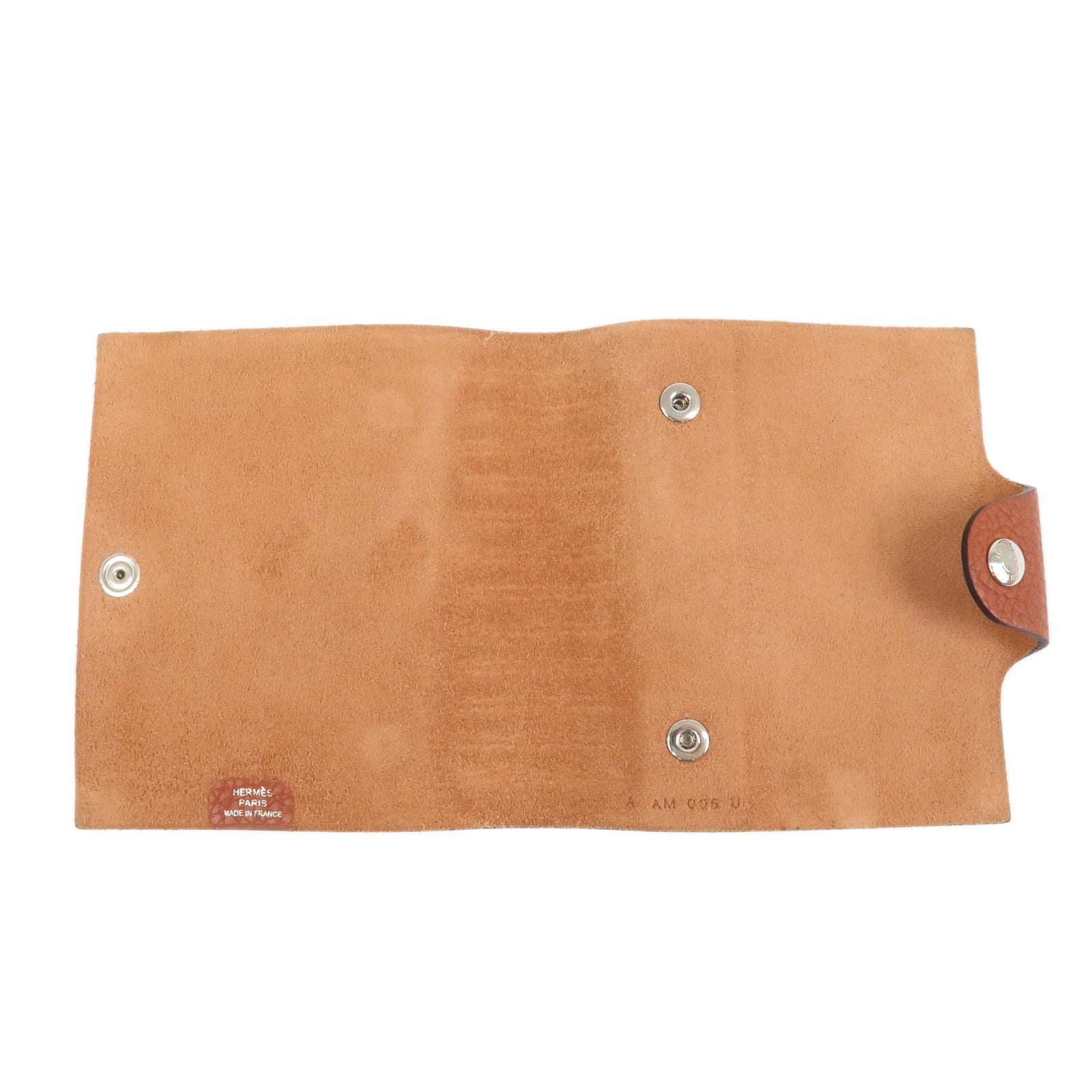 HERMES Ulysse Mini Leather A Stamped Notebook Planner Cover Brown
