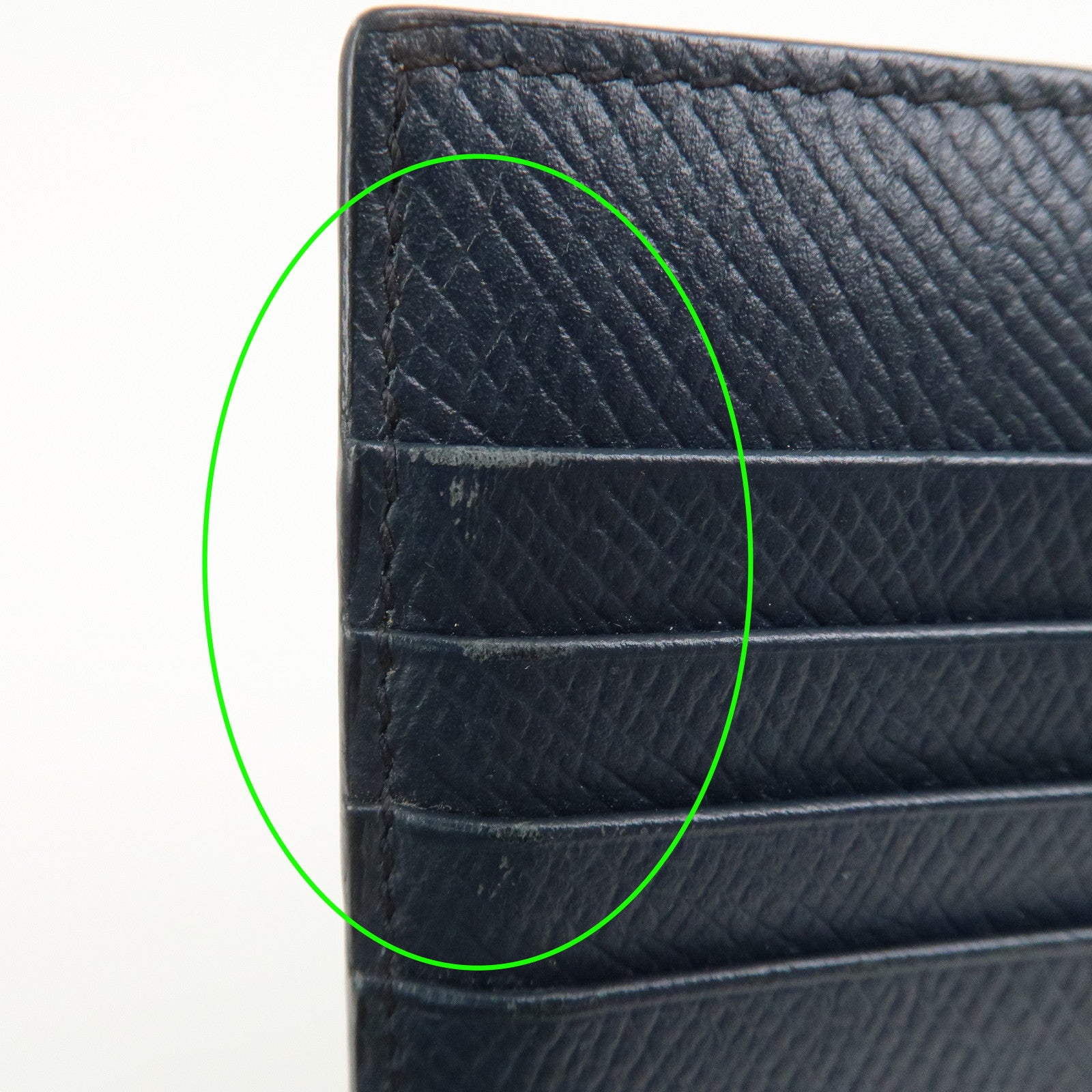 CELINE Logo Leather Card Case Card Holder FragmentツCase Dark Navy