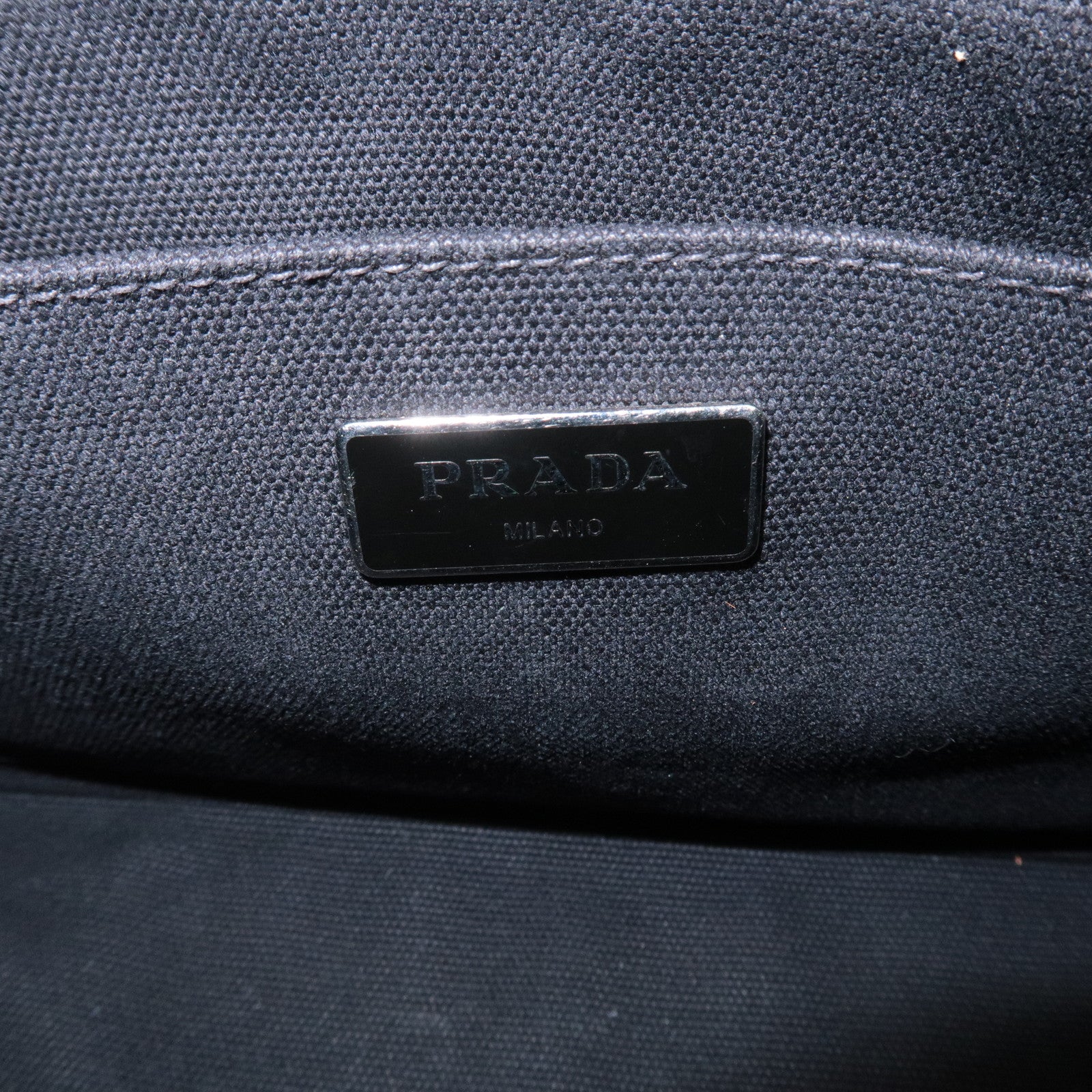 PRADA Canapa Canvas 2Way Bag Hand Bag Shoulder Bag Camouflage B2642B Used