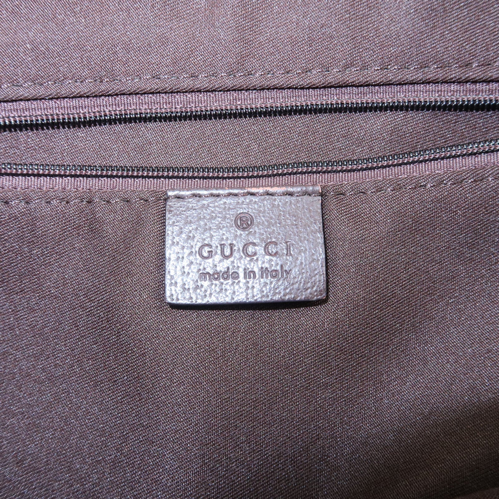 GUCCI Abbey GG Canvas Leather Tote Bag Hand Bag Beige Brown 141470 Used