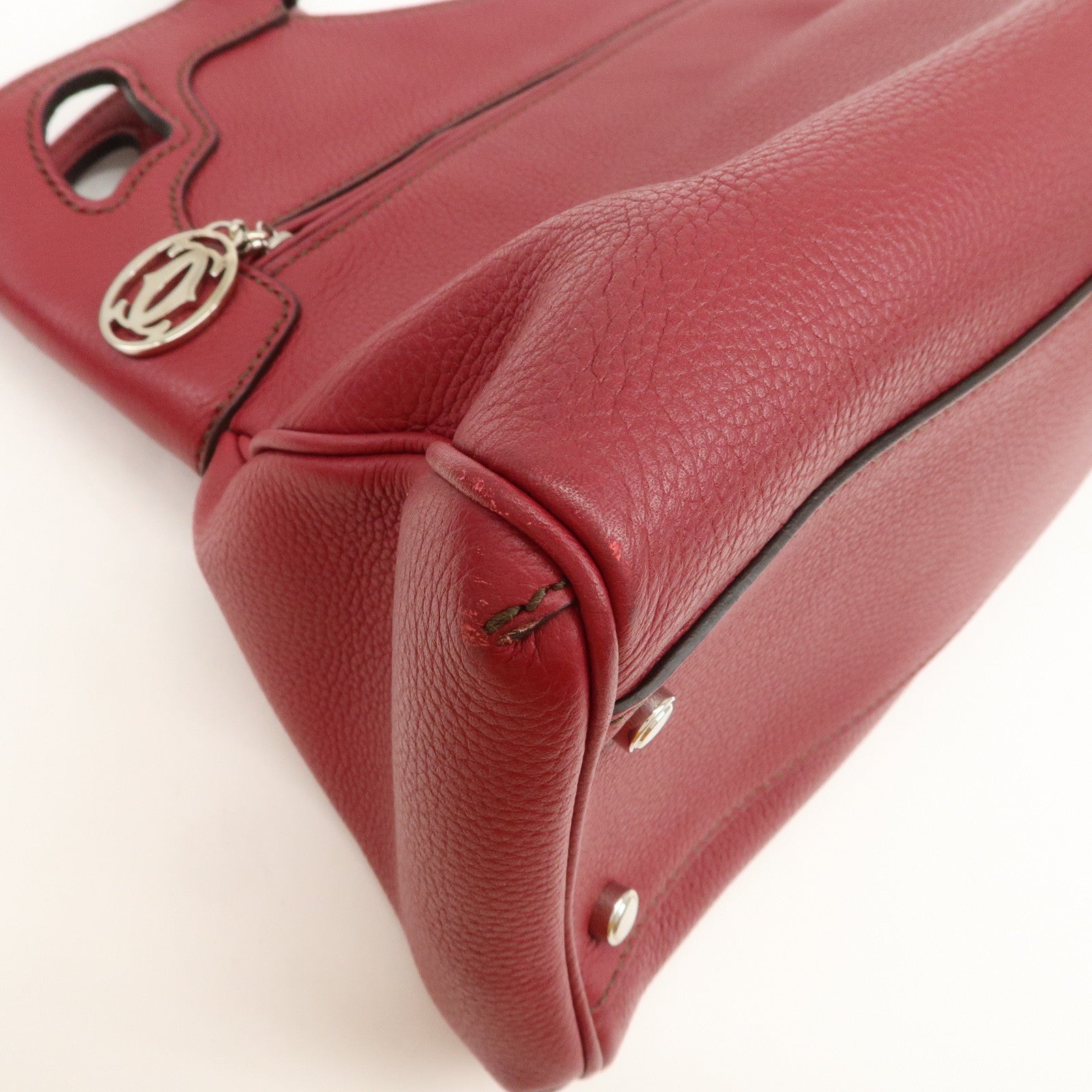 Cartier Marcello de Cartier MM Shoulder Bag Hand Bag Bordeaux