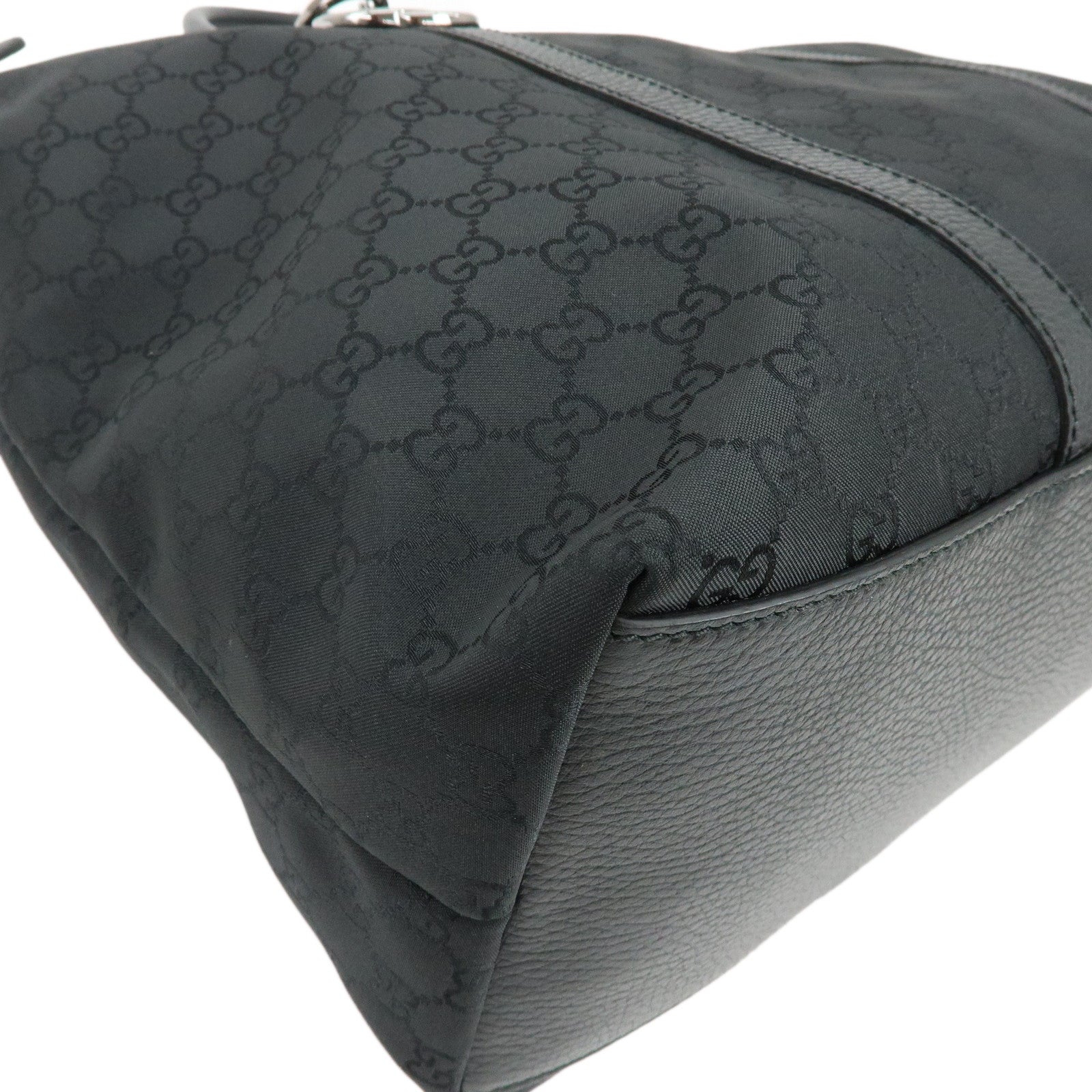 GUCCI Interlocking G Nylon Leather 2Way Hand Shoulder Bag 339550