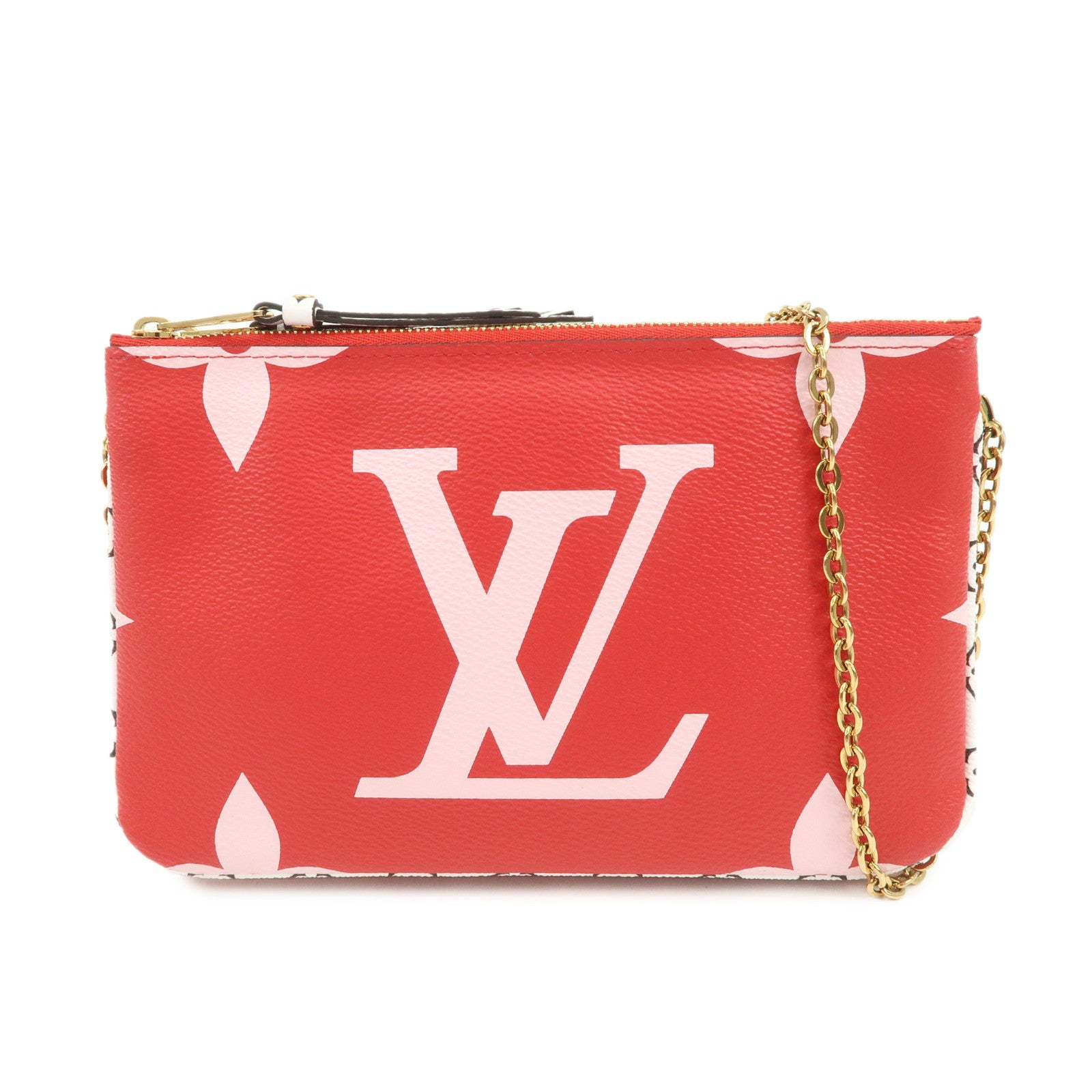 Louis Vuitton Monogram Giant Pochette Double Zip Pouch Rouge M67561