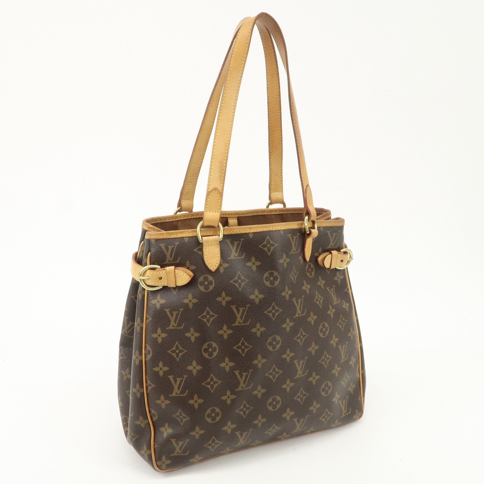 Louis Vuitton Monogram Batignolles Vertical Tote Bag Brown M51153 Used