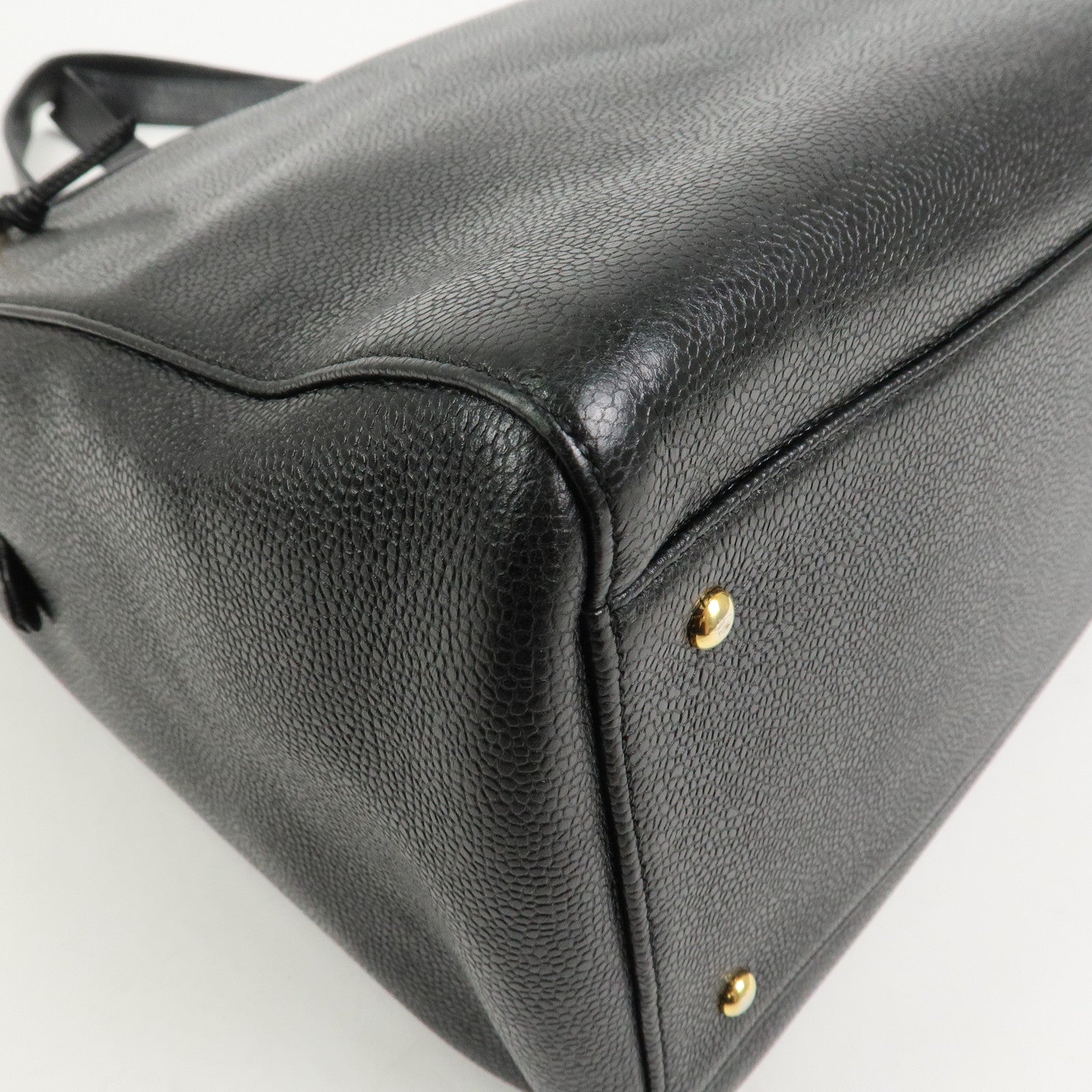 CHANEL COCO Mark Caviarskin Chain Shoulder Bag Black A10492